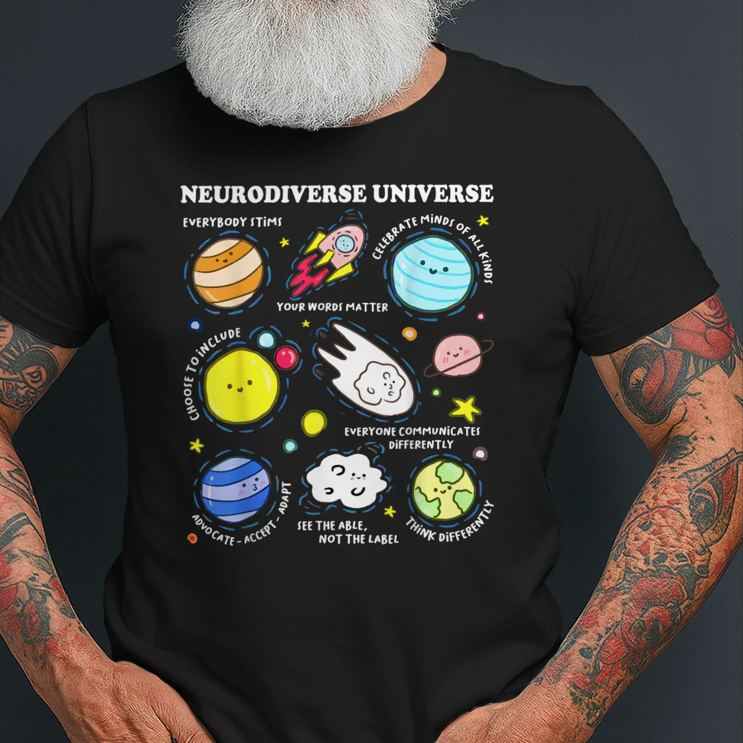 Autism Neurodiverse Universe Cute Planets Celebrate Minds of All Kinds