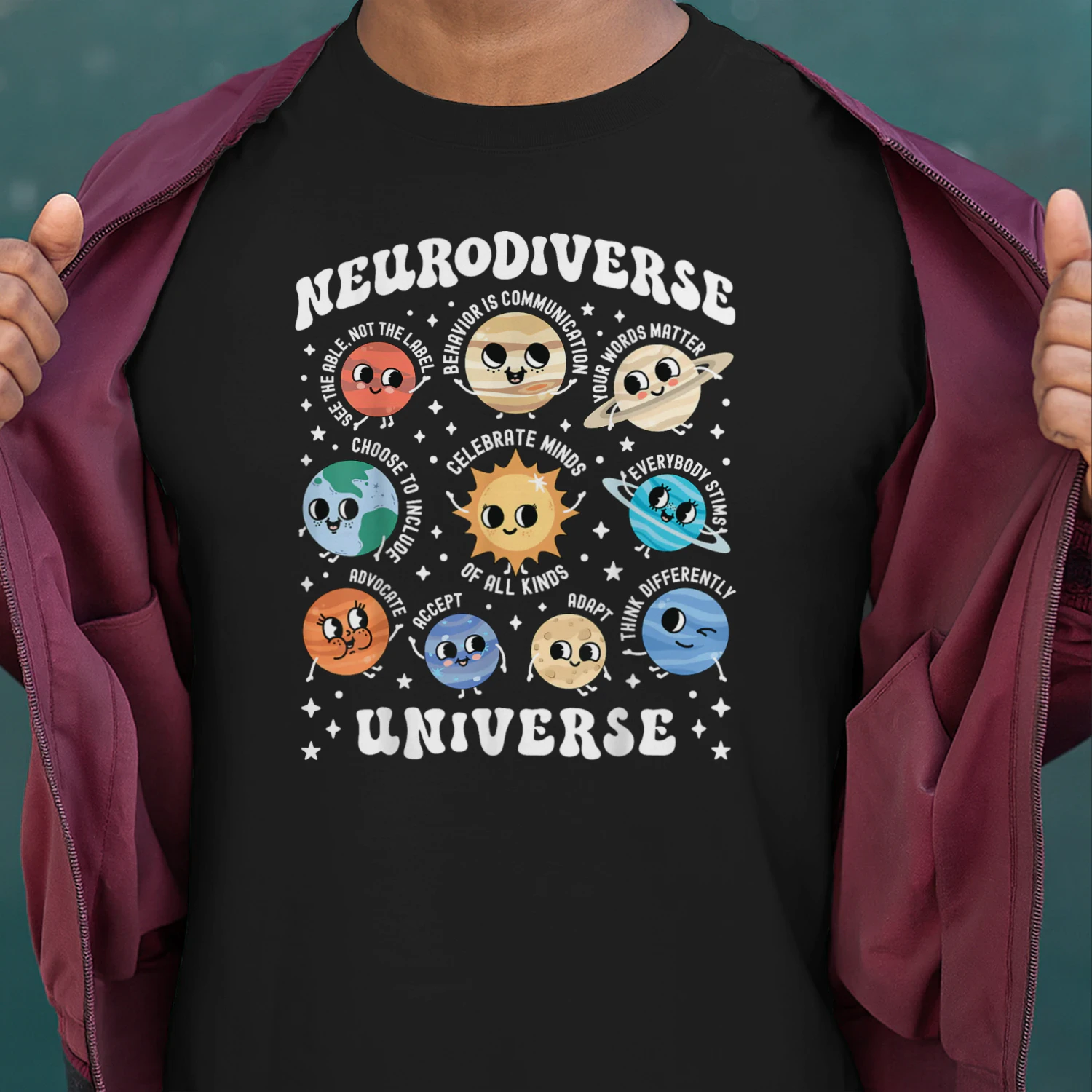 Autism Neurodiverse Universe Cute Planets Space