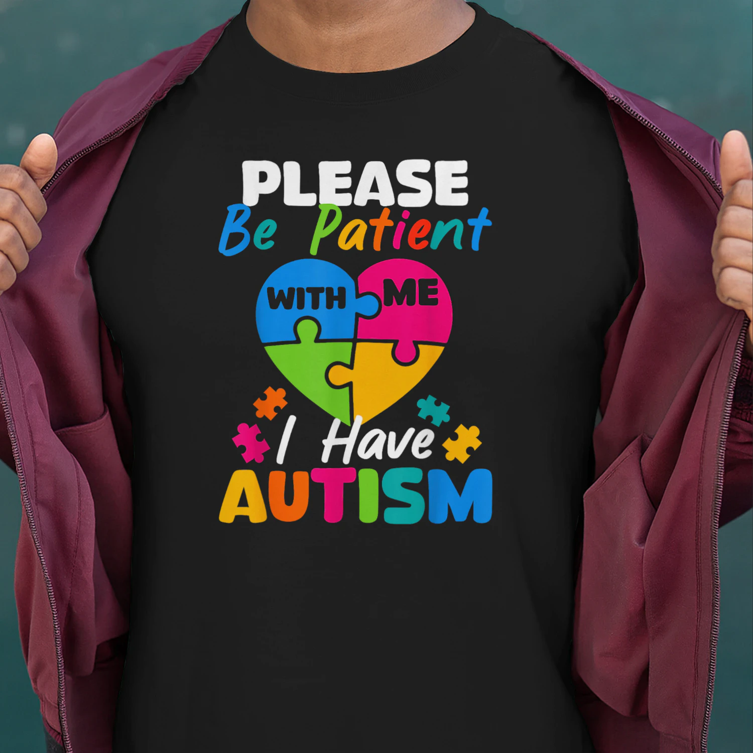 Autism Please Be Patient With Me Puzzle Heart