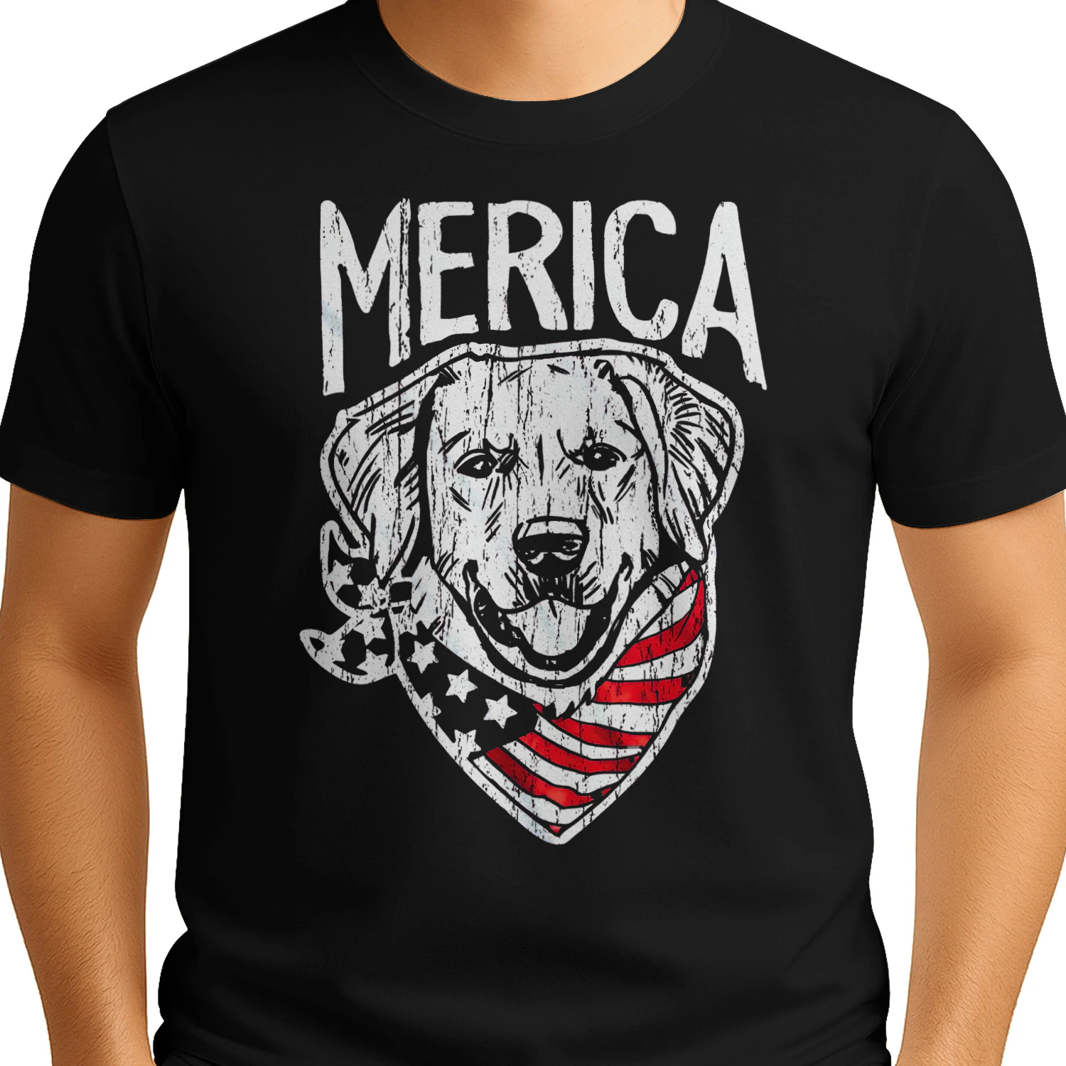 Merica Golden Retriever Classic Unisex T-shirt