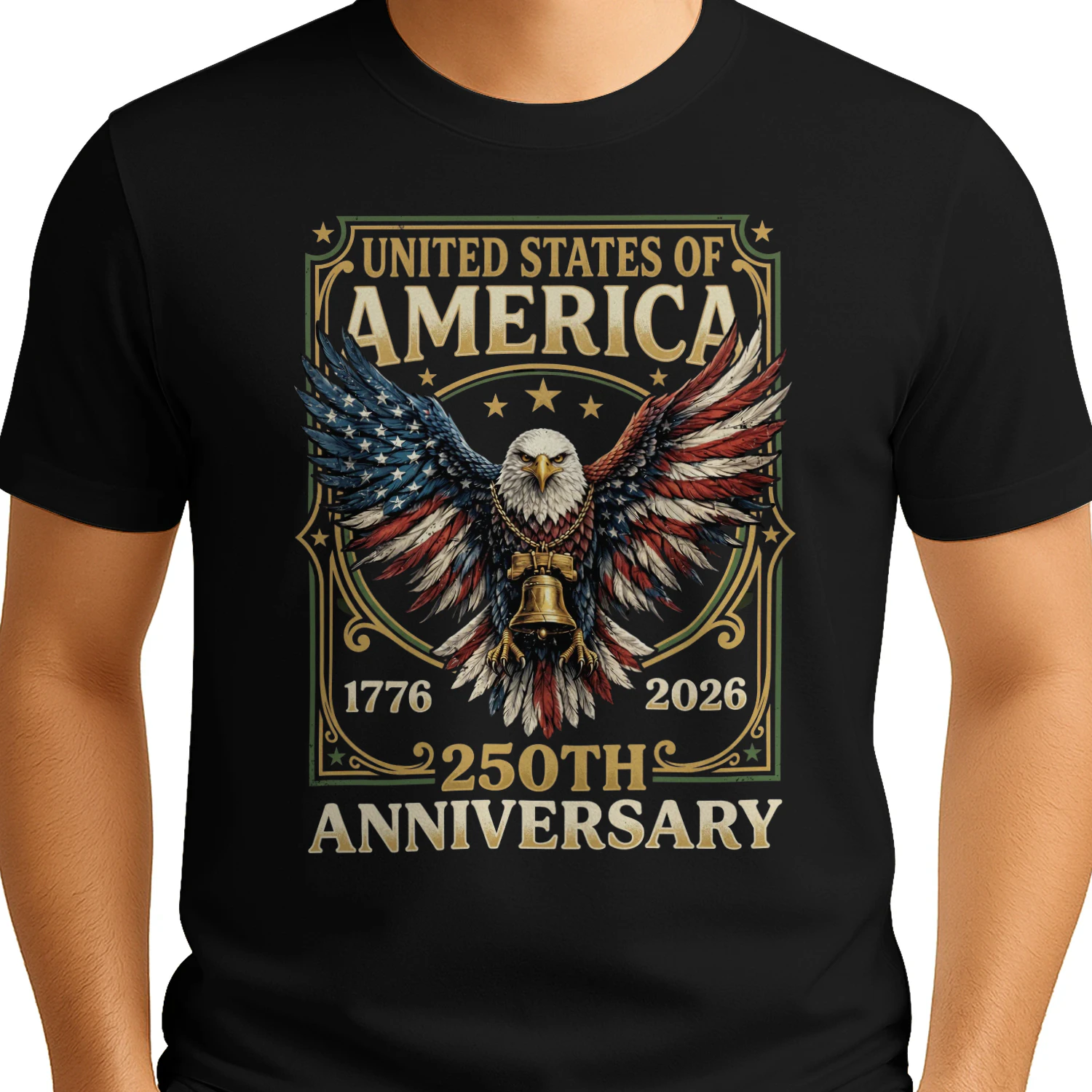 LIMITED EDITION USA 250th Anniversary Eagle & Liberty Bell Classic Unisex T-shirt