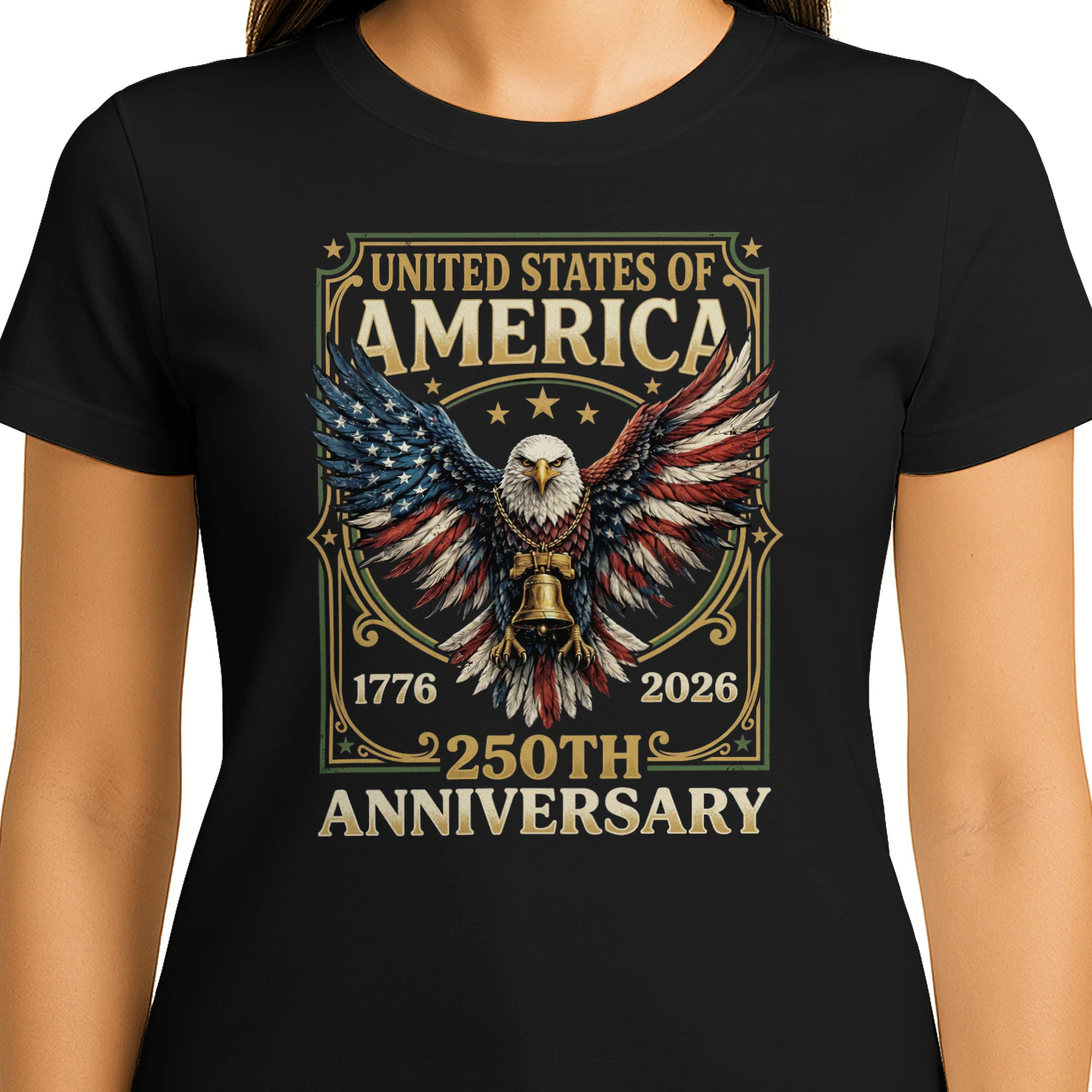 LIMITED EDITION USA 250th Anniversary Eagle & Liberty Bell Classic Unisex T-shirt