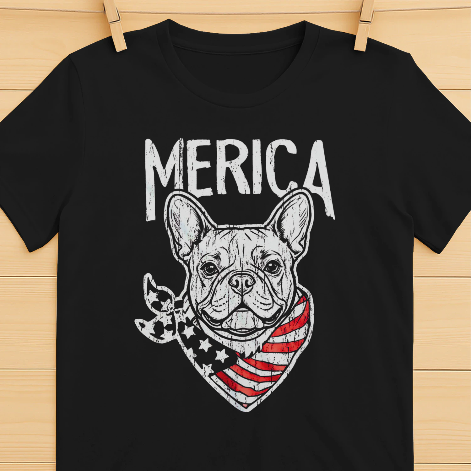 Merica French Bulldog Classic Unisex T-shirt