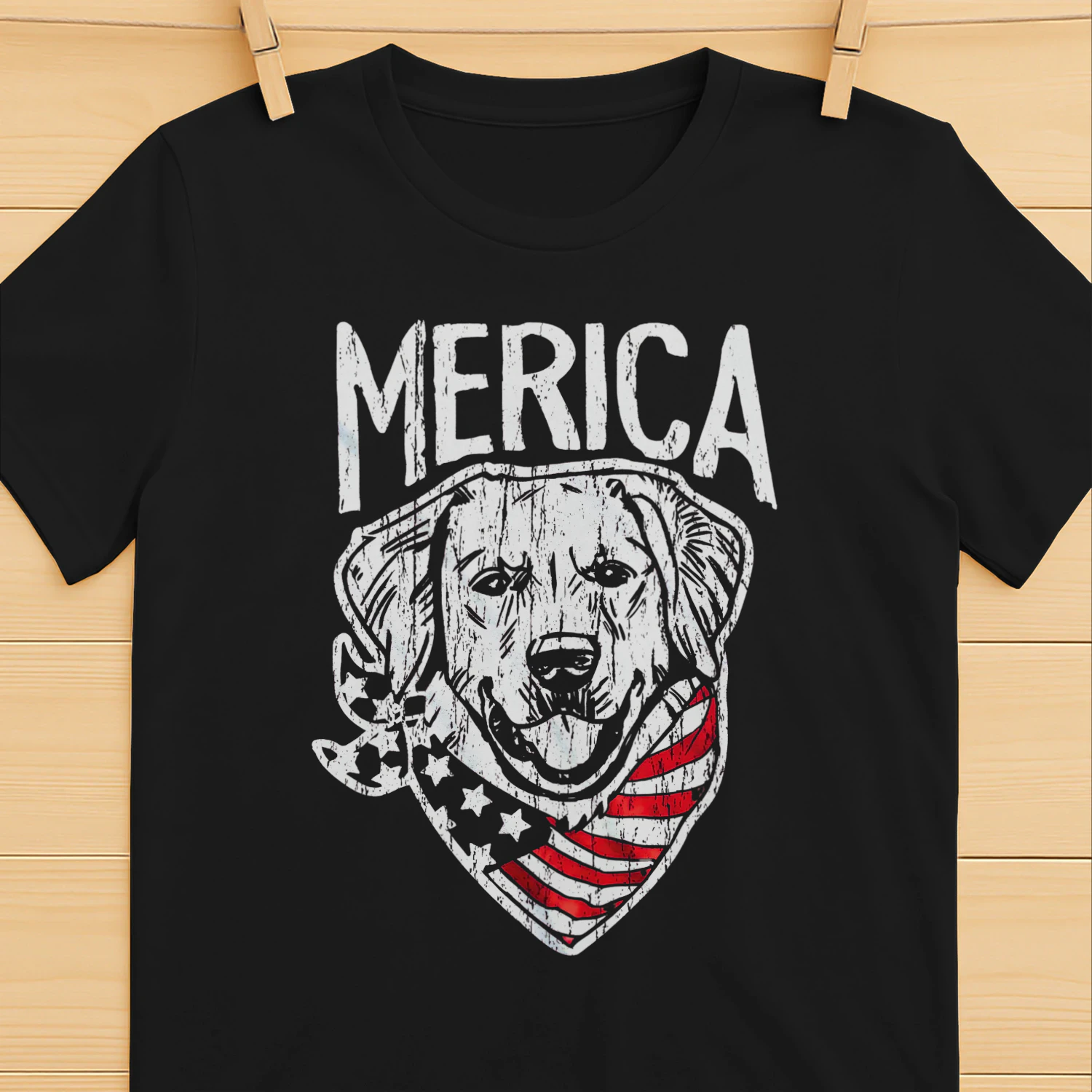 Merica Golden Retriever Classic Unisex T-shirt
