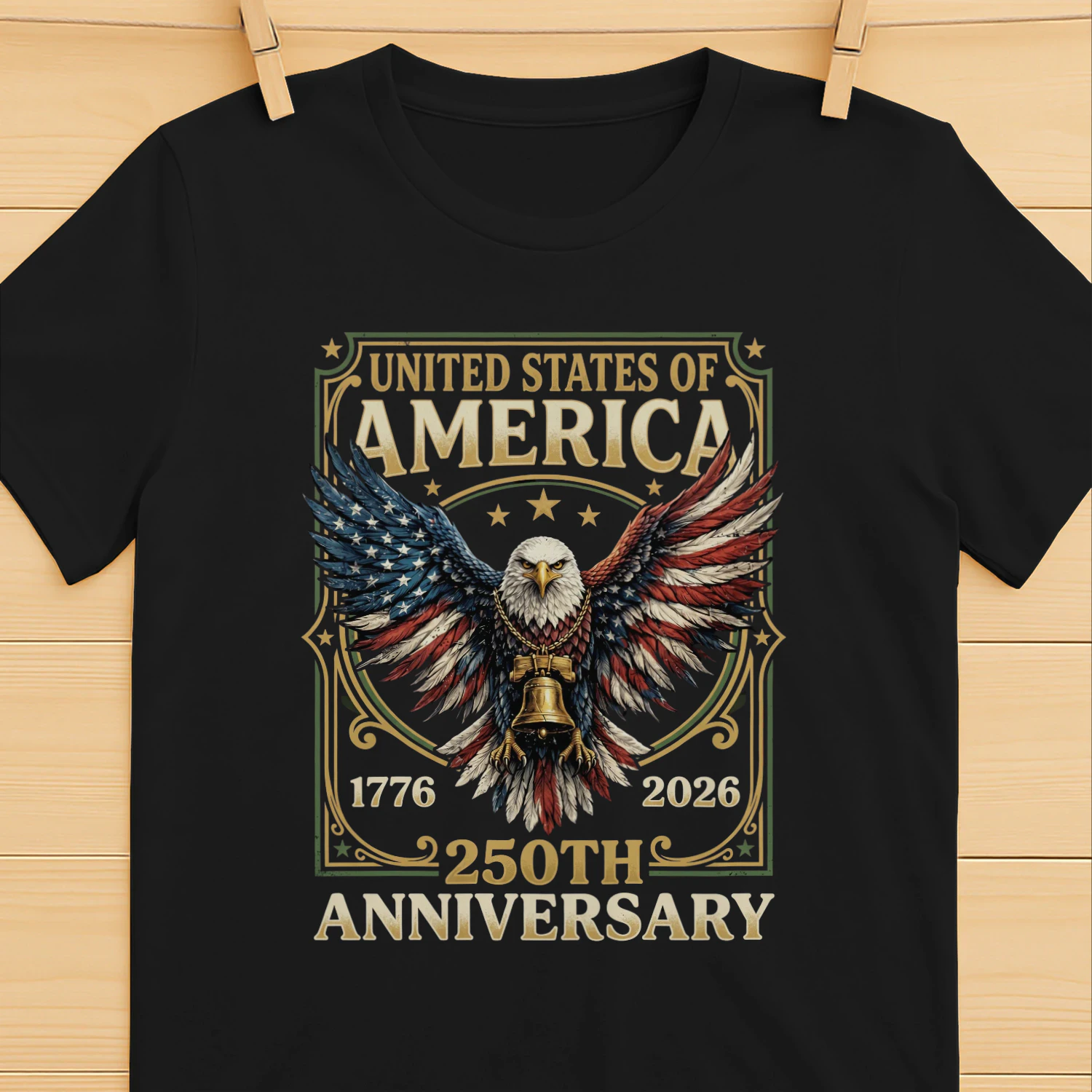 LIMITED EDITION USA 250th Anniversary Eagle & Liberty Bell Classic Unisex T-shirt