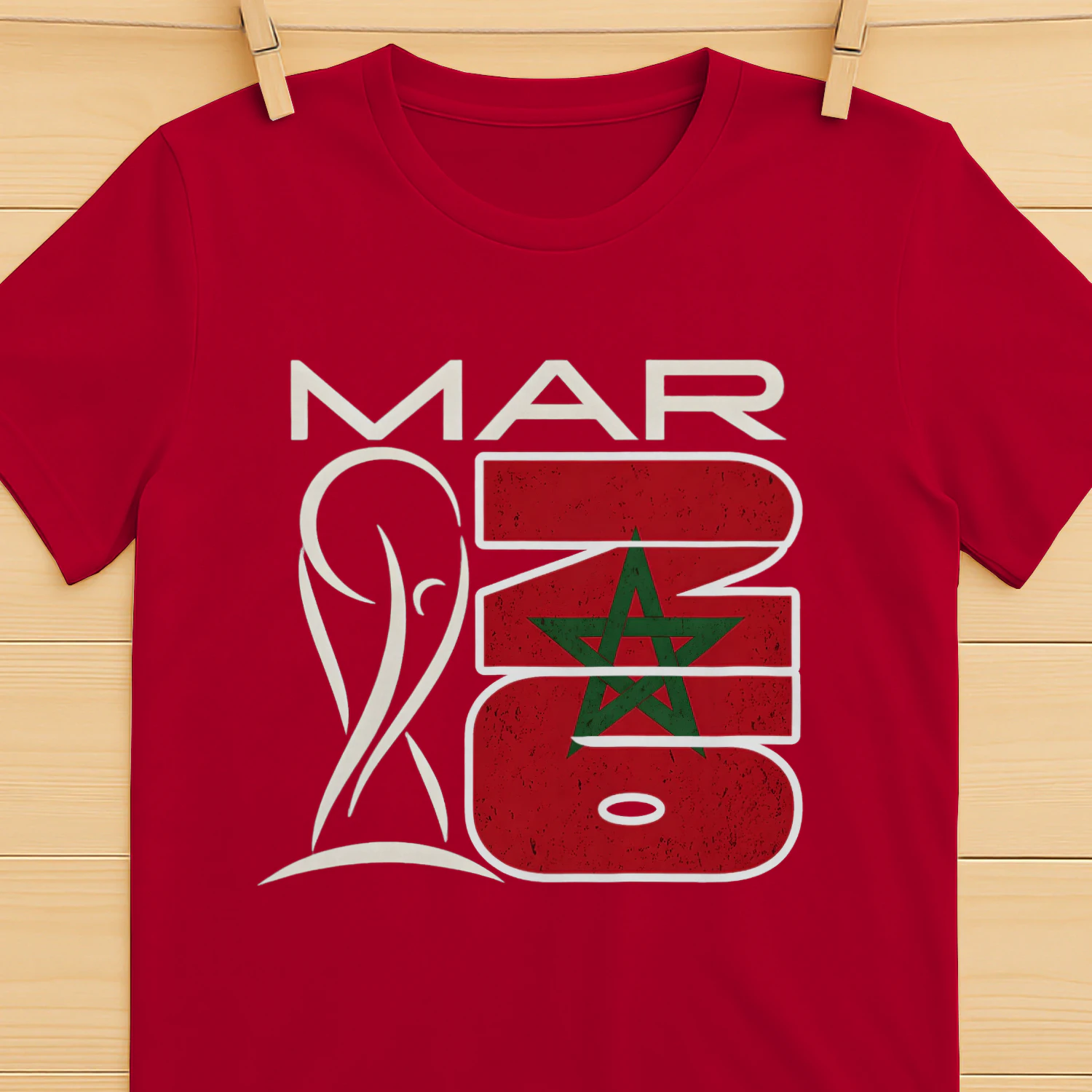 Morocco World Cup Fan T-Shirt | MAR 26 Atlas Lions Pride Classic Unisex T-shirt