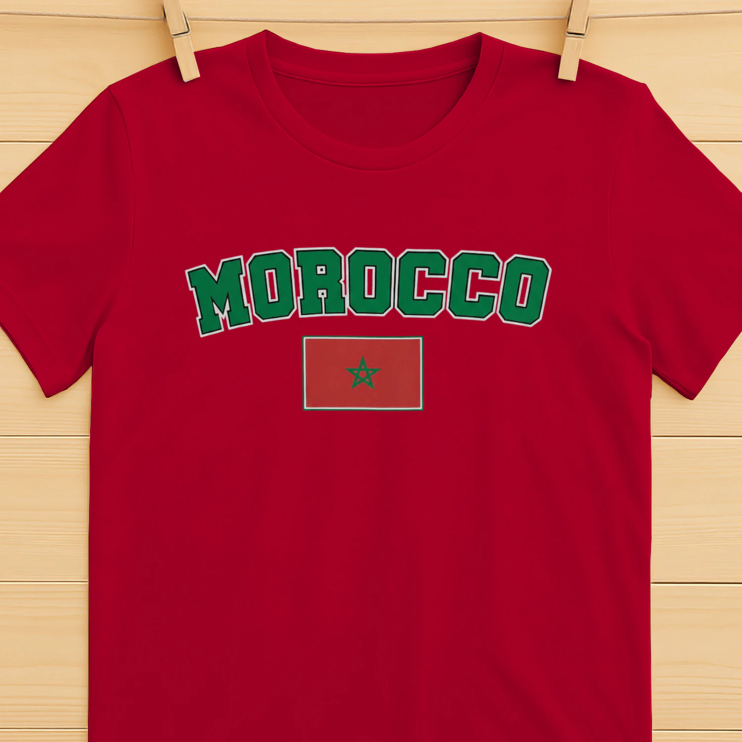 Morocco Flag Vintage T-Shirt | Moroccan Pride Graphic Tee | Morocco Country Classic Unisex T-shirt