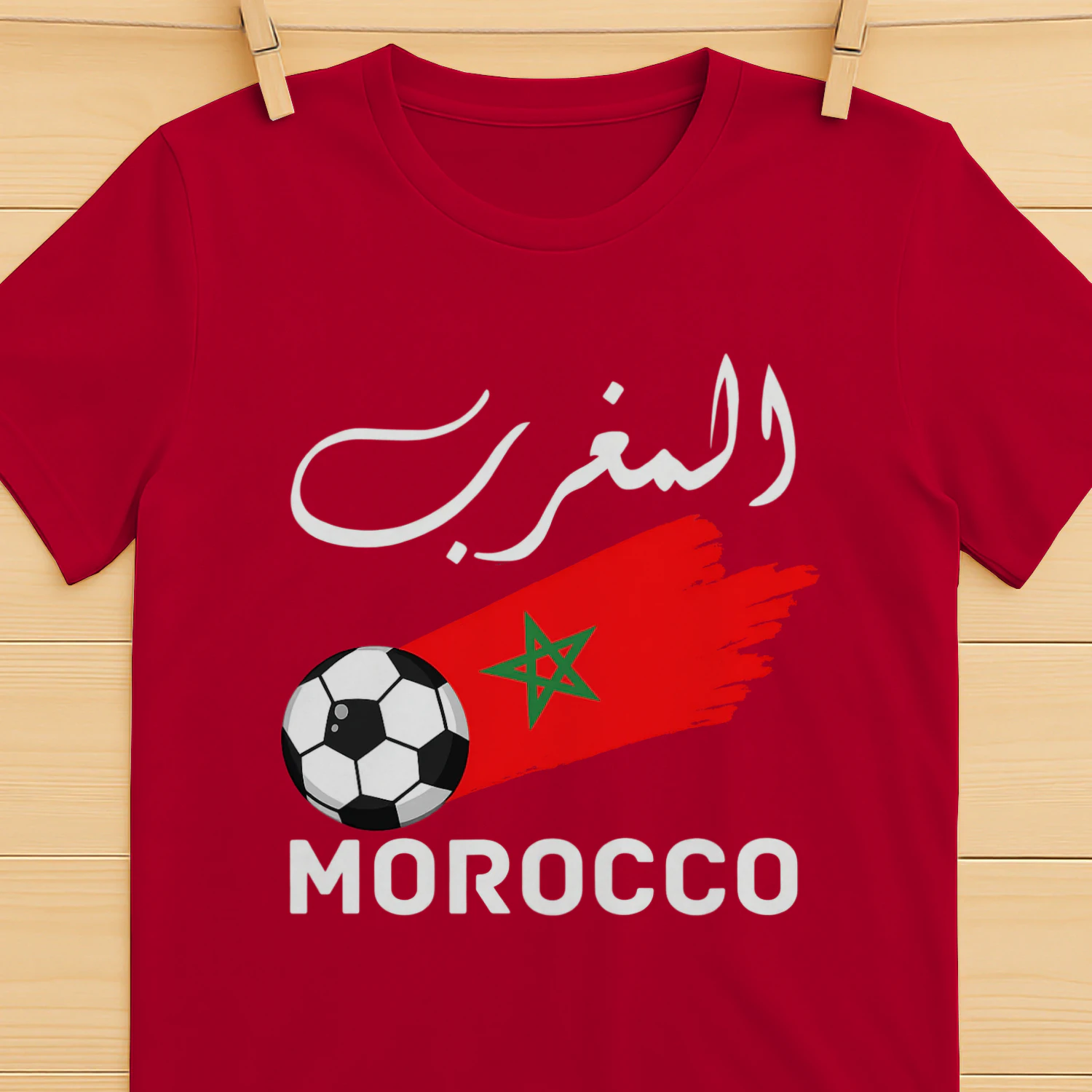 Morocco Football Fan T-Shirt – Lion of Atlas Pride Classic Unisex T-shirt