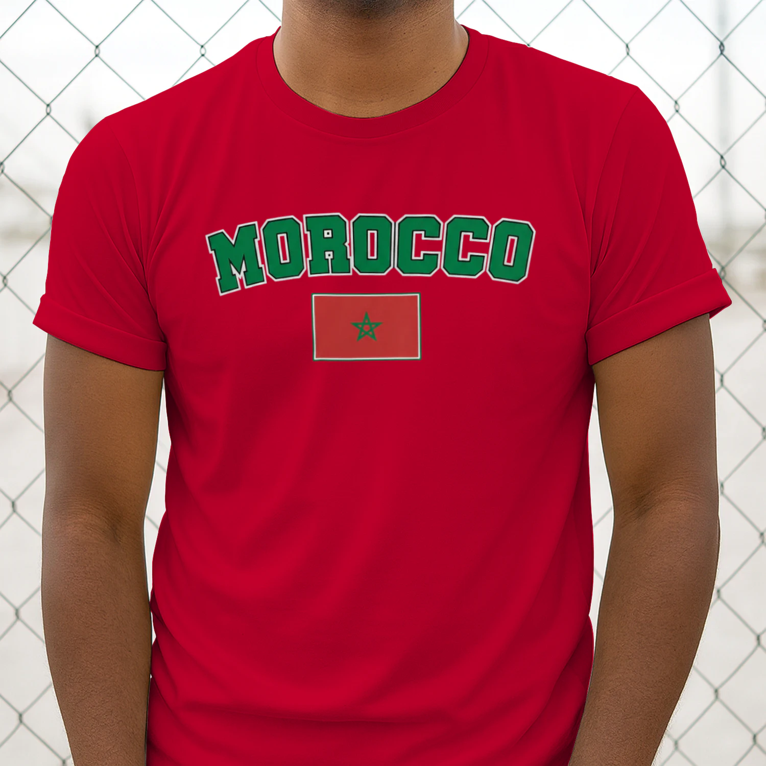 Morocco Flag Vintage T-Shirt | Moroccan Pride Graphic Tee | Morocco Country Classic Unisex T-shirt