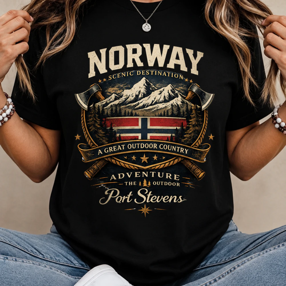 Norway Scenic Destination Adventure Vintage Travel T-Shirt