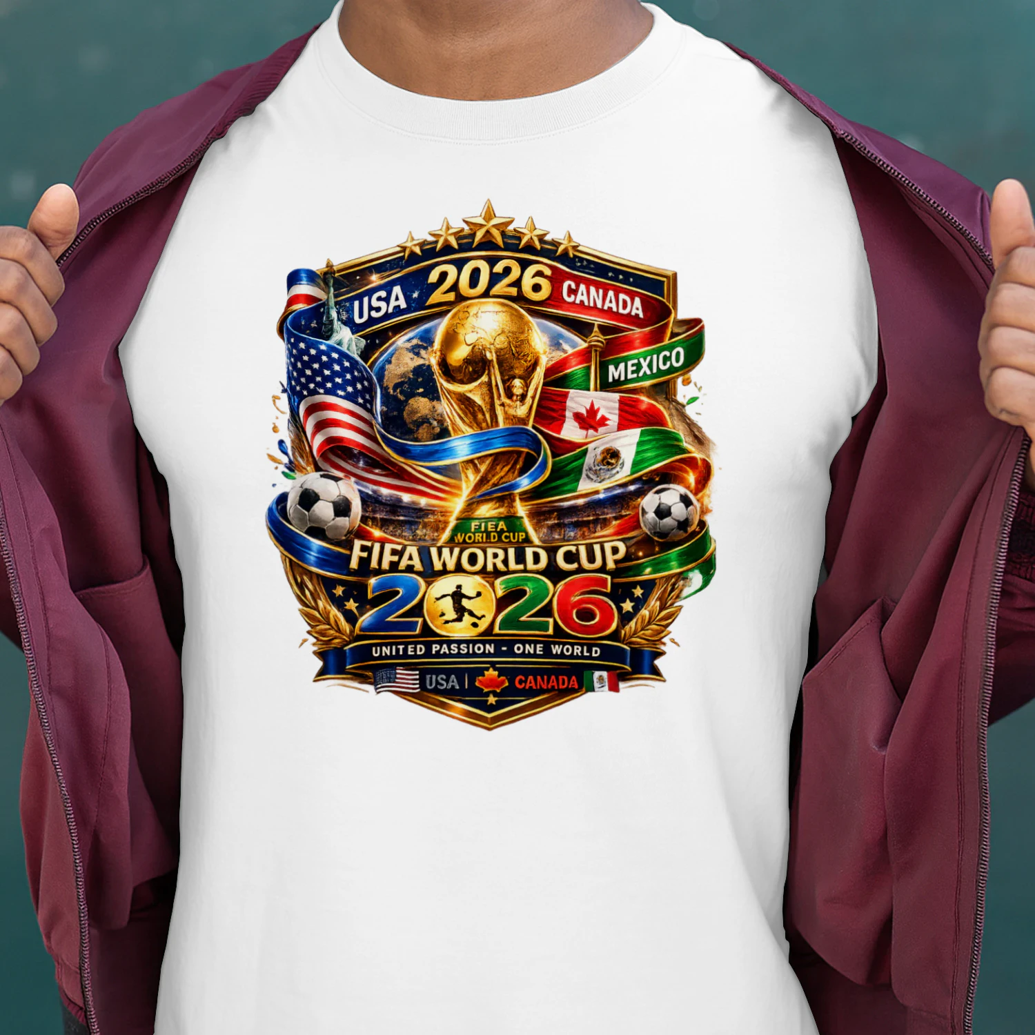 World Cup 2026 USA • Canada • Mexico Premium Graphic T-Shirt