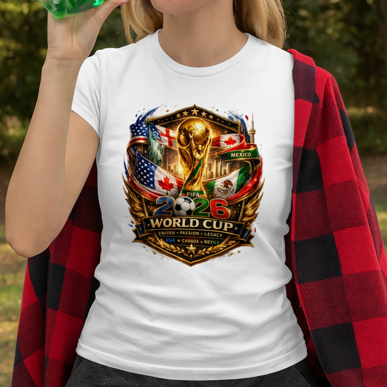 2026 World Cup Host Nations Trophy Unisex T-Shirt – USA Canada Mexico Football Fan Edition