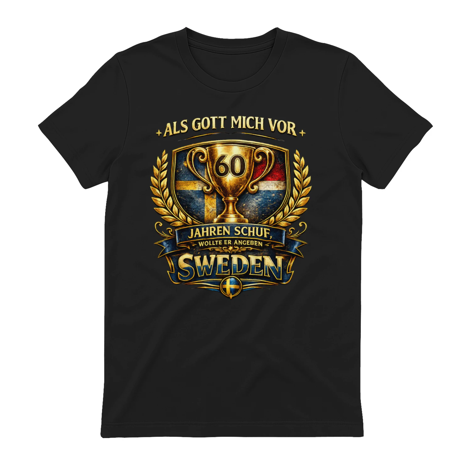 Sweden 60th Birthday Trophy Edition Unisex T-Shirt – Vintage Swedish Heritage Celebration