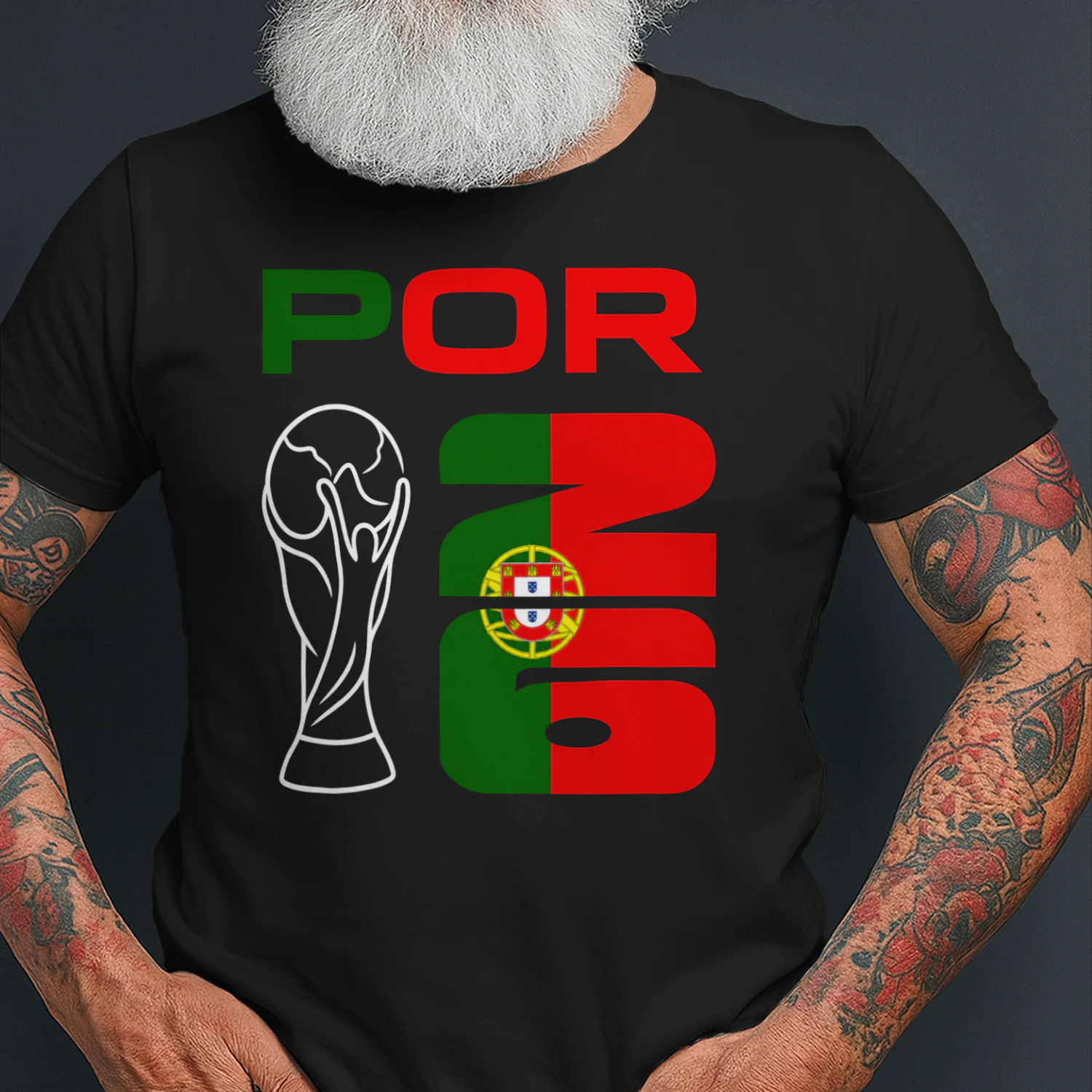Portugal POR 2026 World Cup — Patriotic Trophy Soccer Fan Design