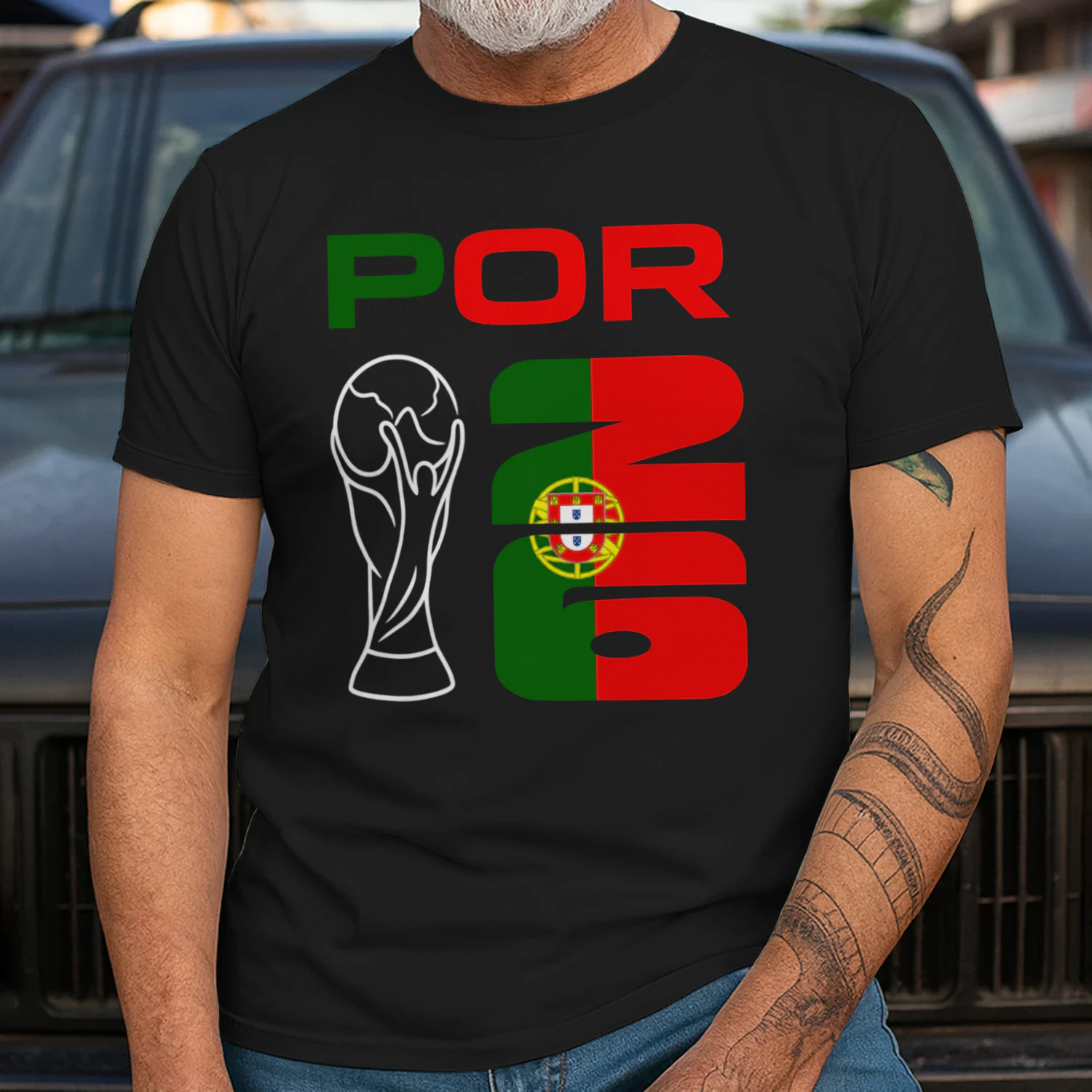 Portugal POR 2026 World Cup — Patriotic Trophy Soccer Fan Design