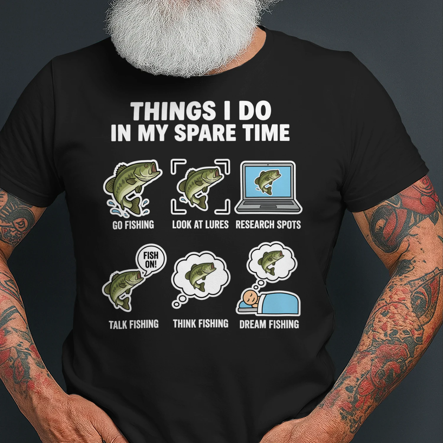 Things I Do In My Spare Time Fishing Angler Funny