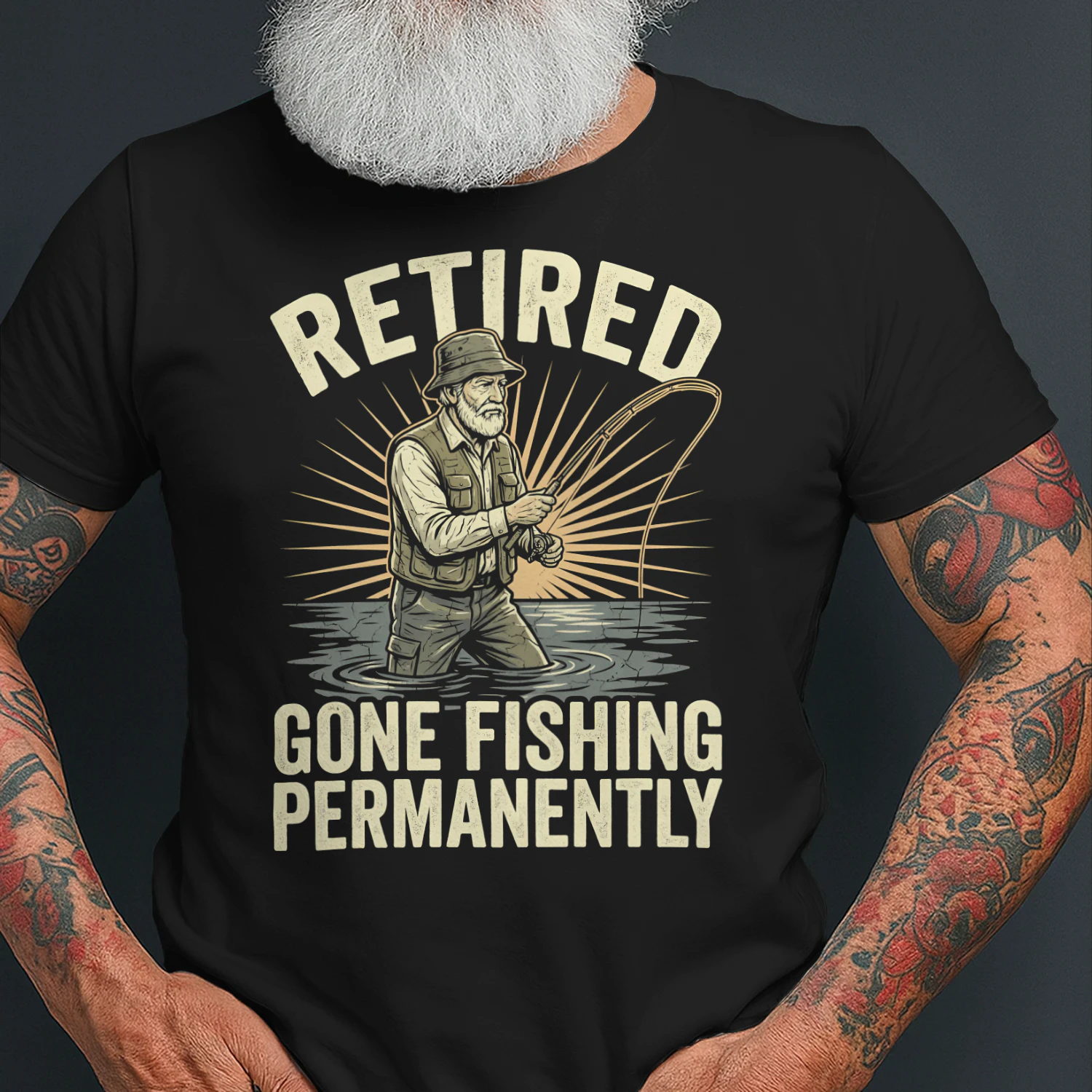 Retired Gone Fishing Permanently Angler