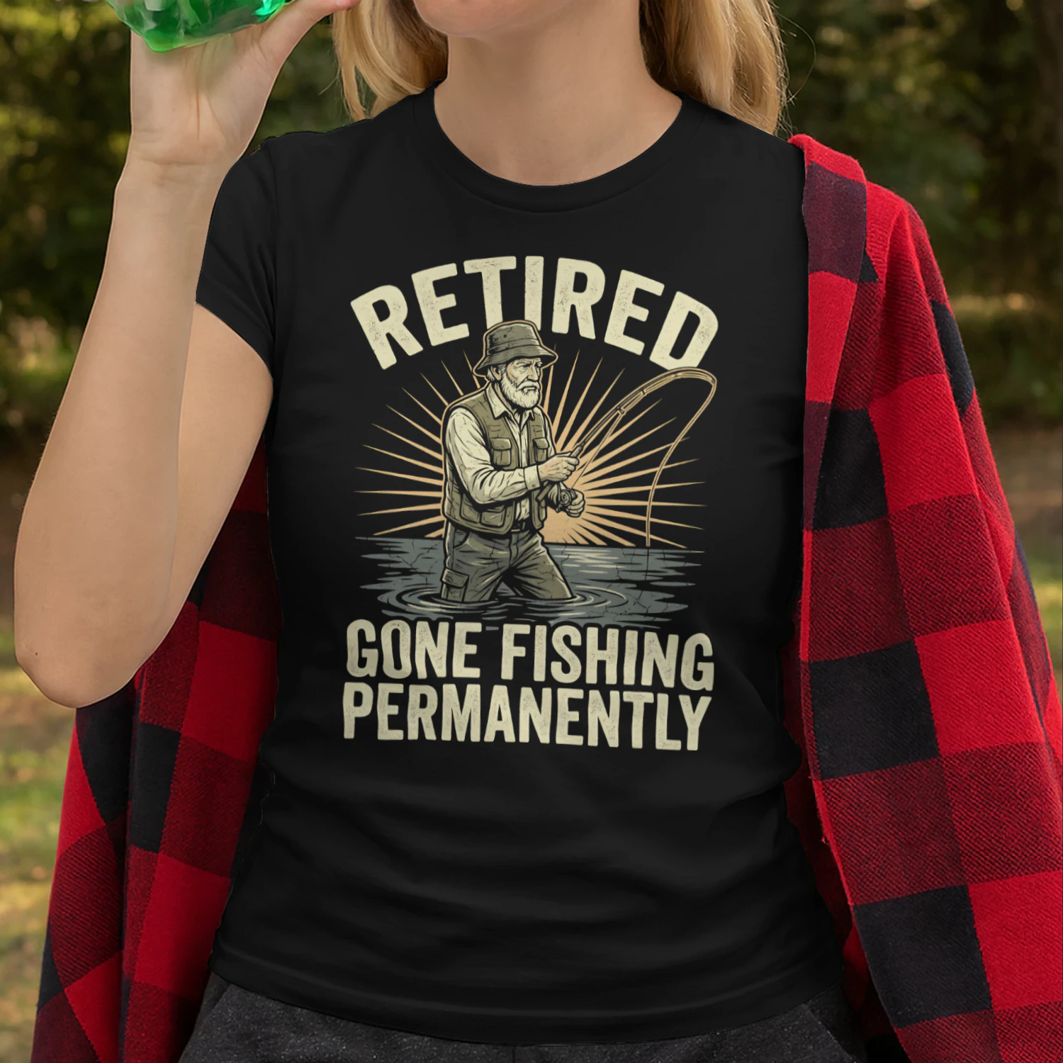 Retired Gone Fishing Permanently Angler