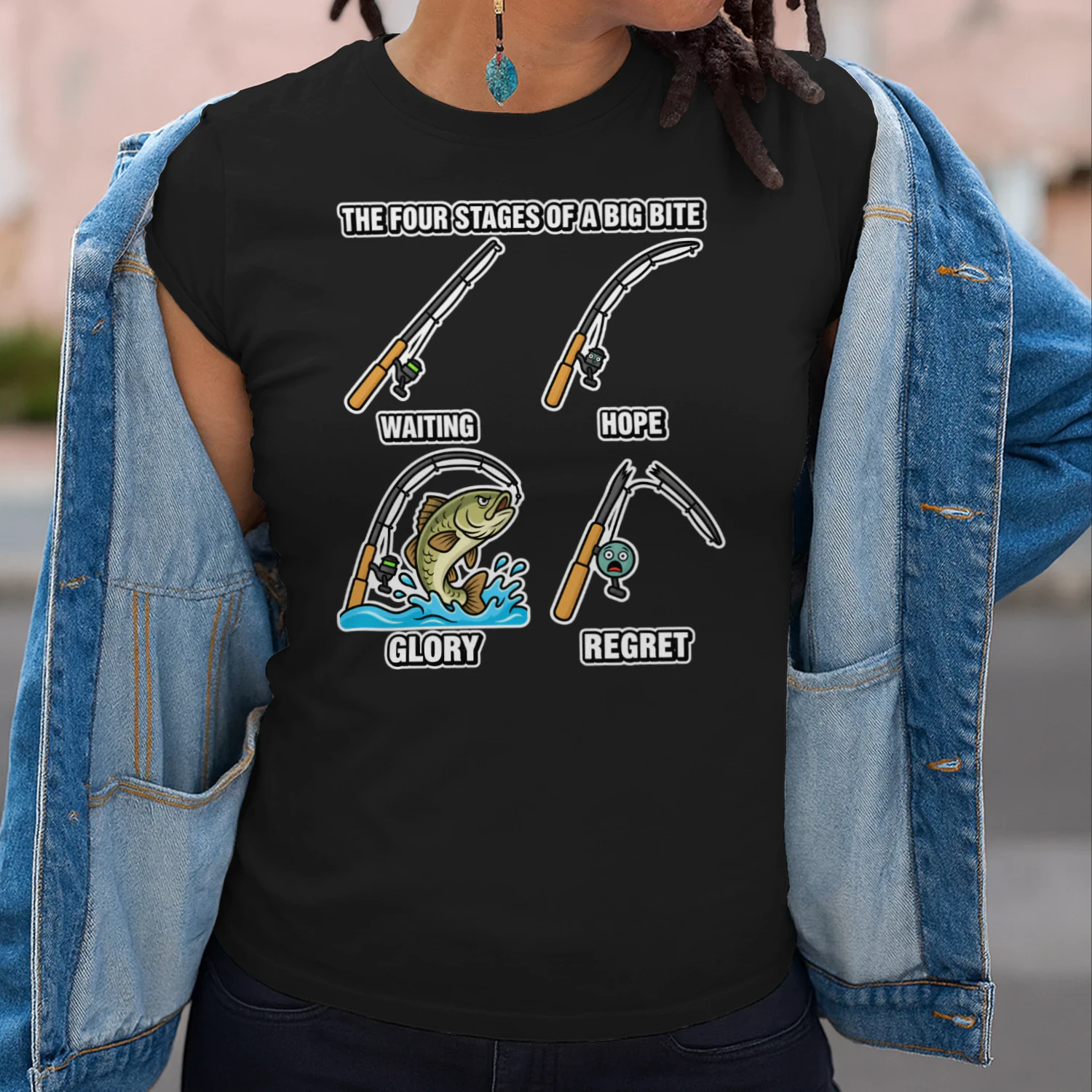 The Four Stages Of A Big Bite Fishing Funny
