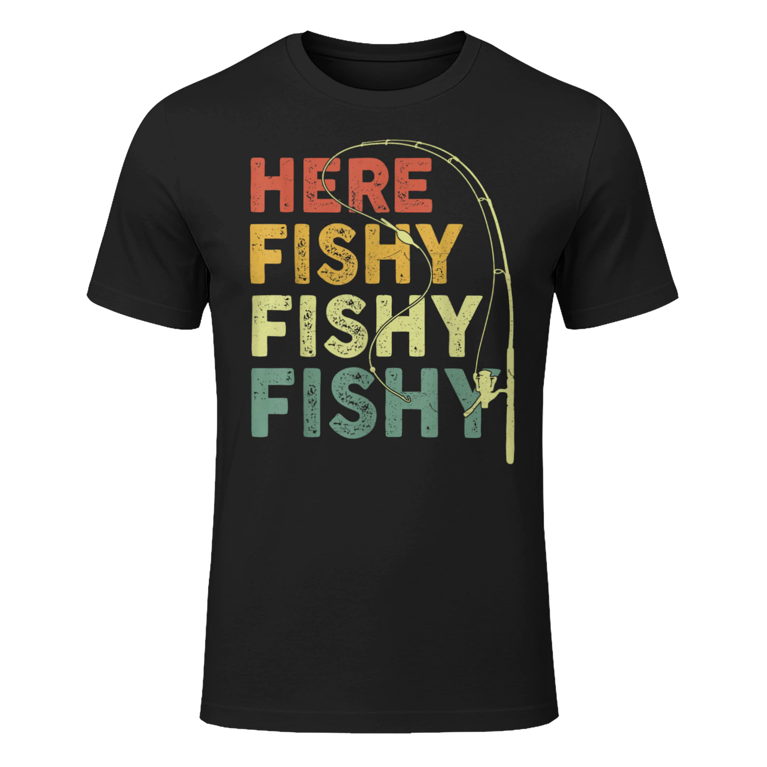 Here Fishy Fishy Vintage Fishing T-Shirt