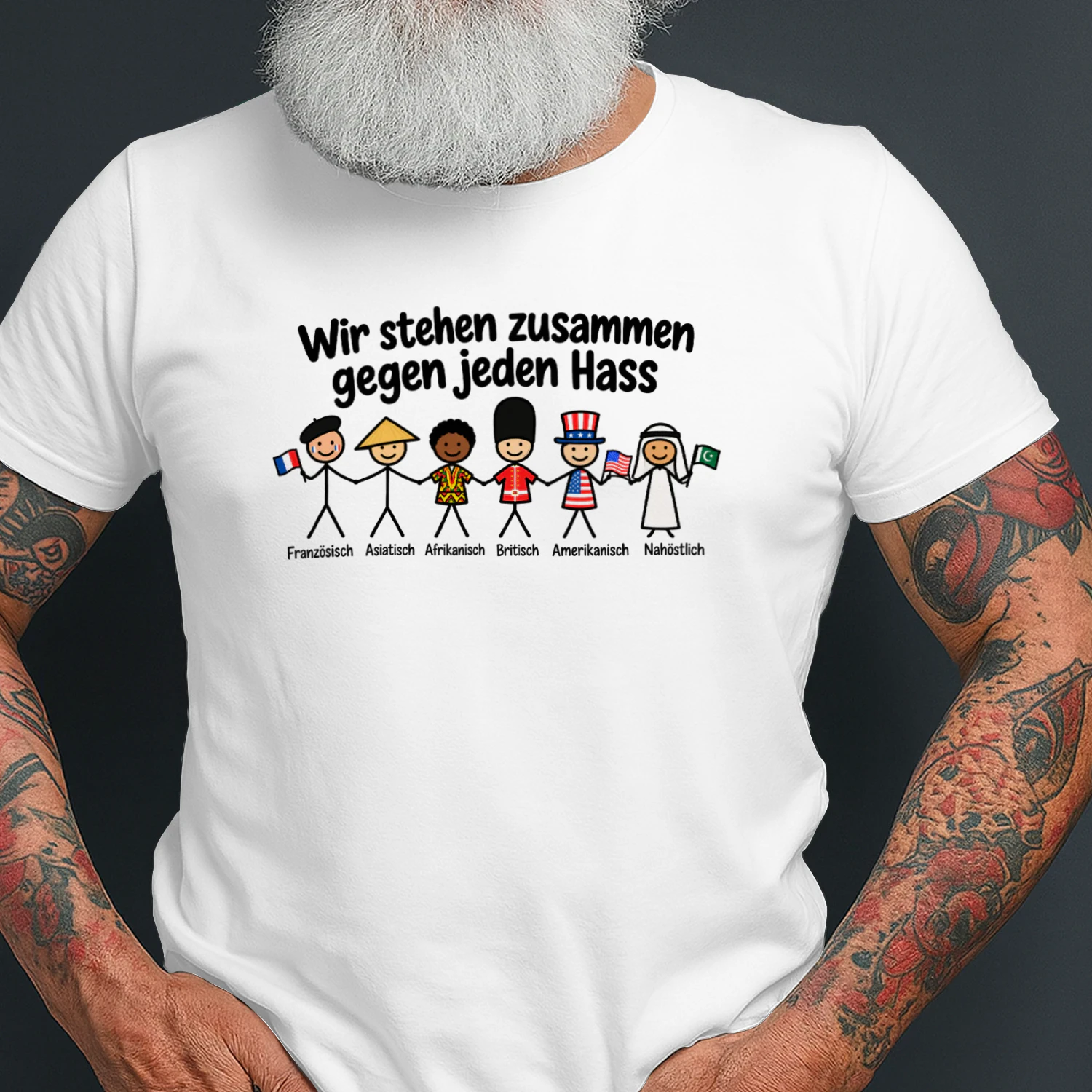 Wir Stehen Zusammen Gegen Hass – T-Shirt