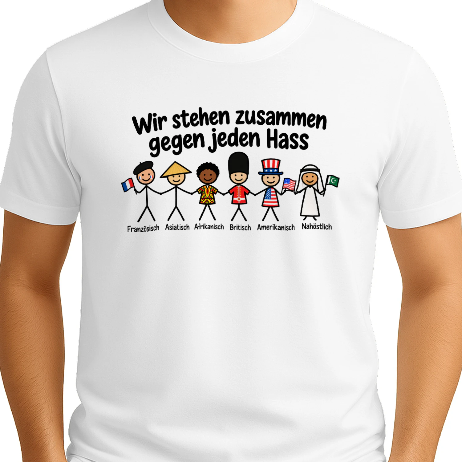 Wir Stehen Zusammen Gegen Hass – T-Shirt