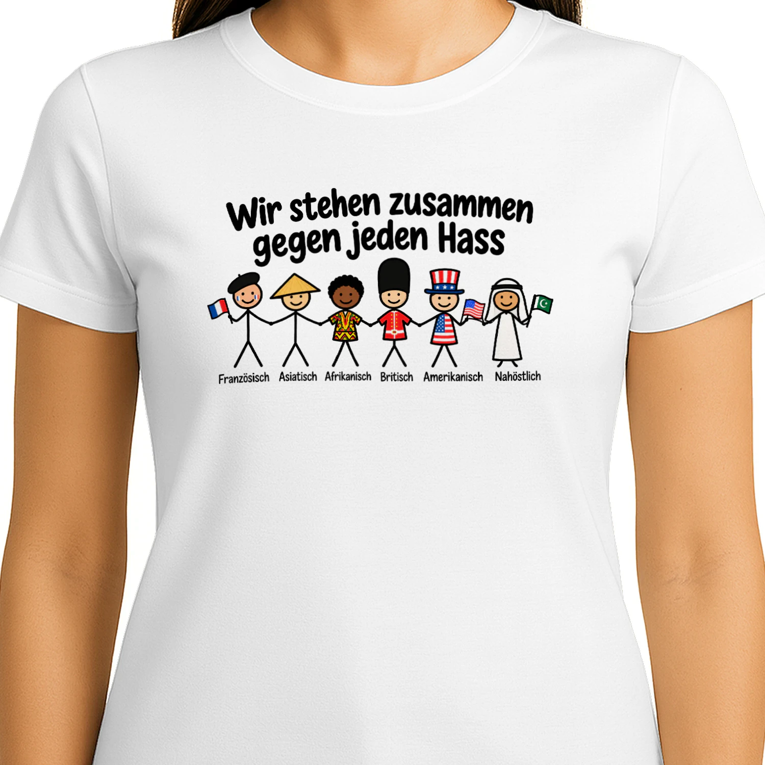 Wir Stehen Zusammen Gegen Hass – T-Shirt