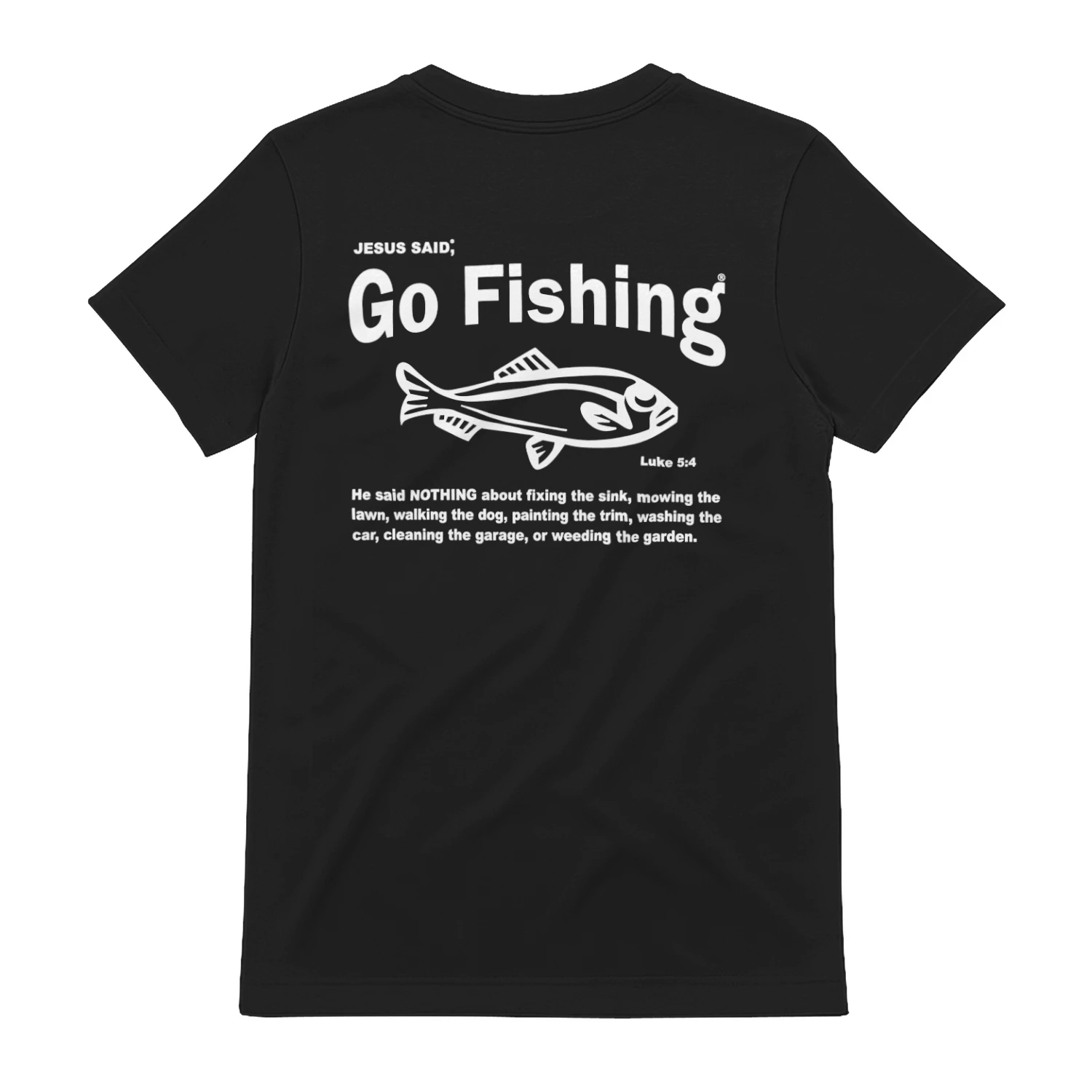 JESUS SAID 0 Fishing Luke 5-4 He said NOTHING about fixing the sink, mowing the lawn, walking the dog, painting the