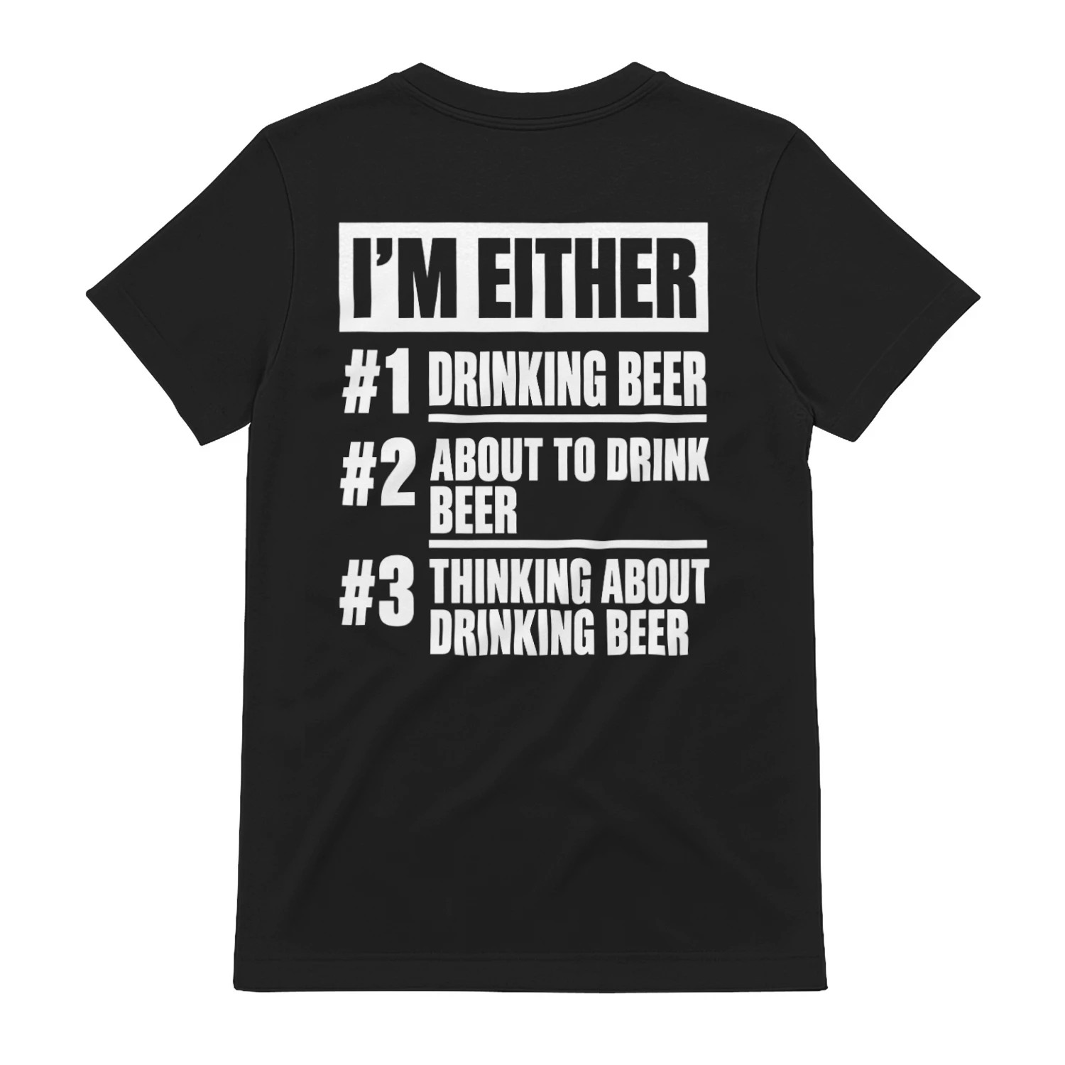 #1 DRINKING BEER #2 ABOUT TO DRINK #°3 THINKING ABOUT DRINKING BEER