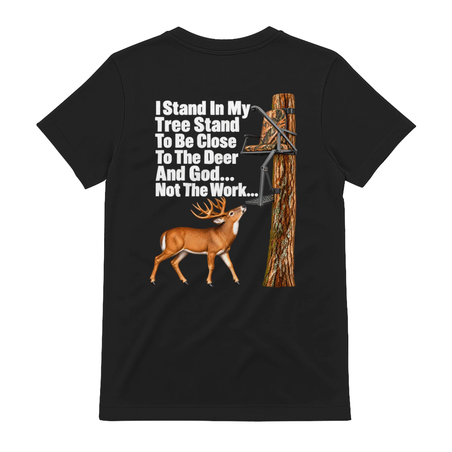 Hunting Tree Stand Deer Hunter T-Shirt Design