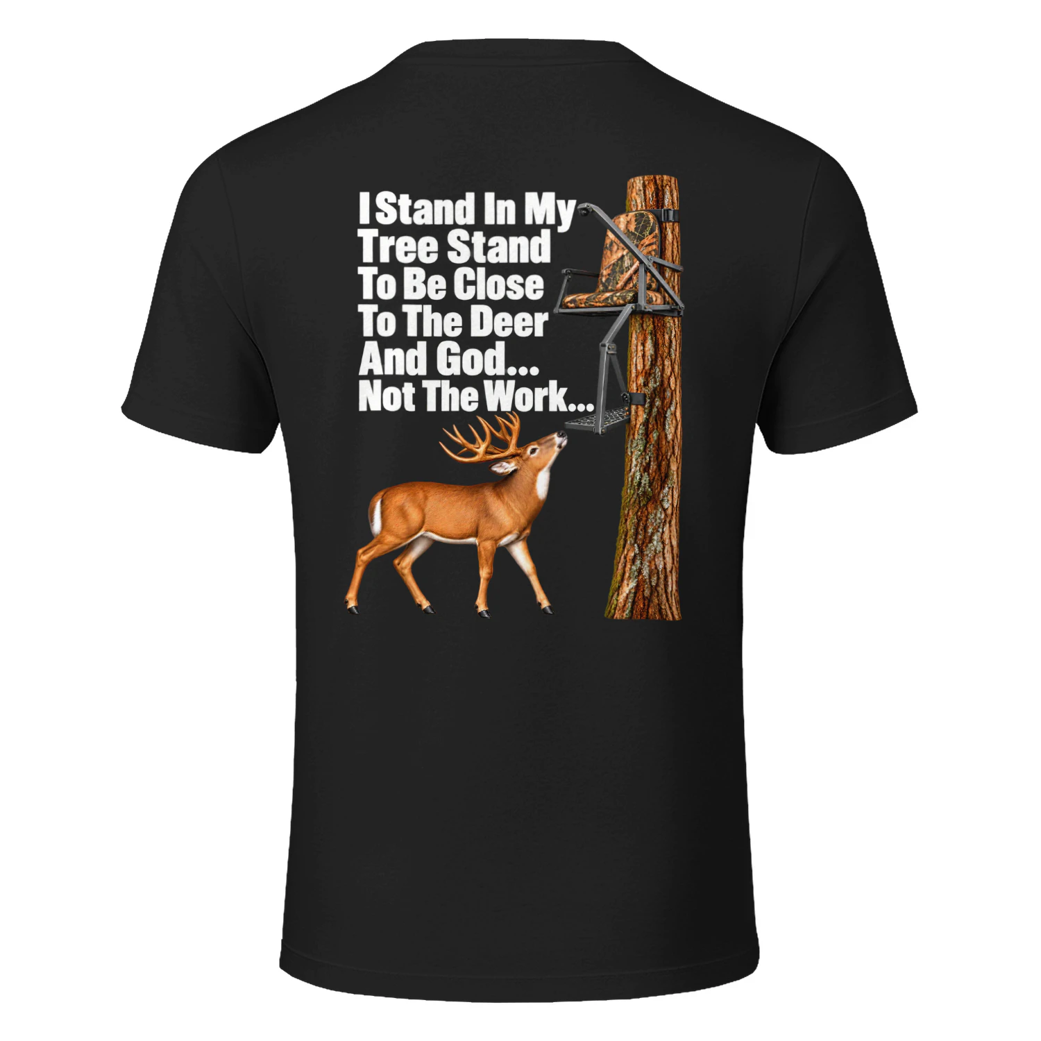Hunting Tree Stand Deer Hunter T-Shirt Design