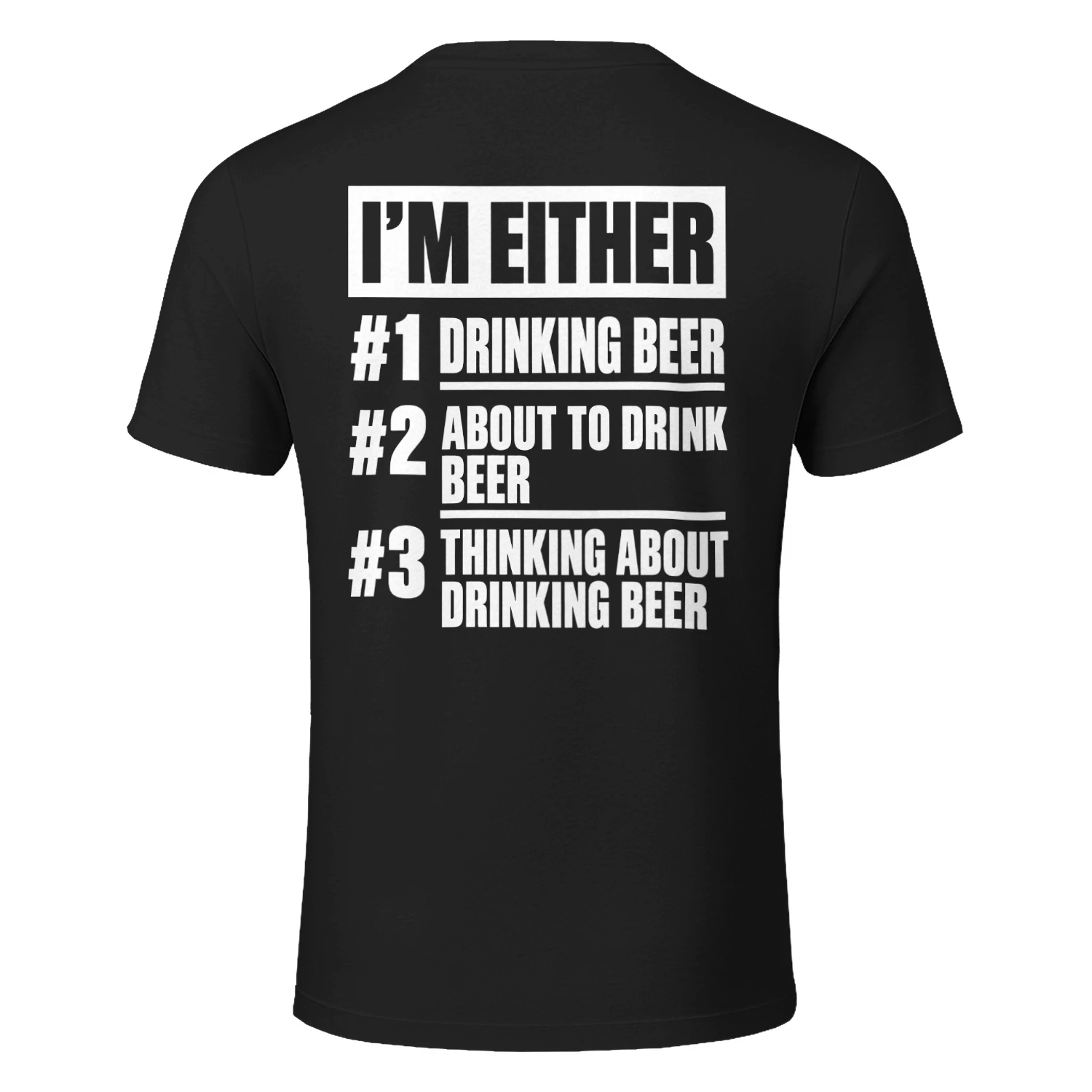 #1 DRINKING BEER #2 ABOUT TO DRINK #°3 THINKING ABOUT DRINKING BEER