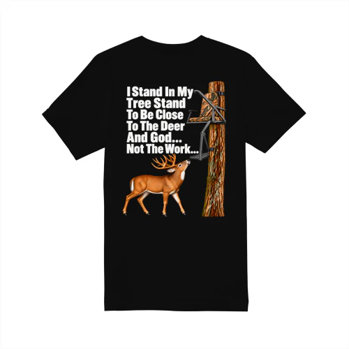 Hunting Tree Stand Deer Hunter T-Shirt Design