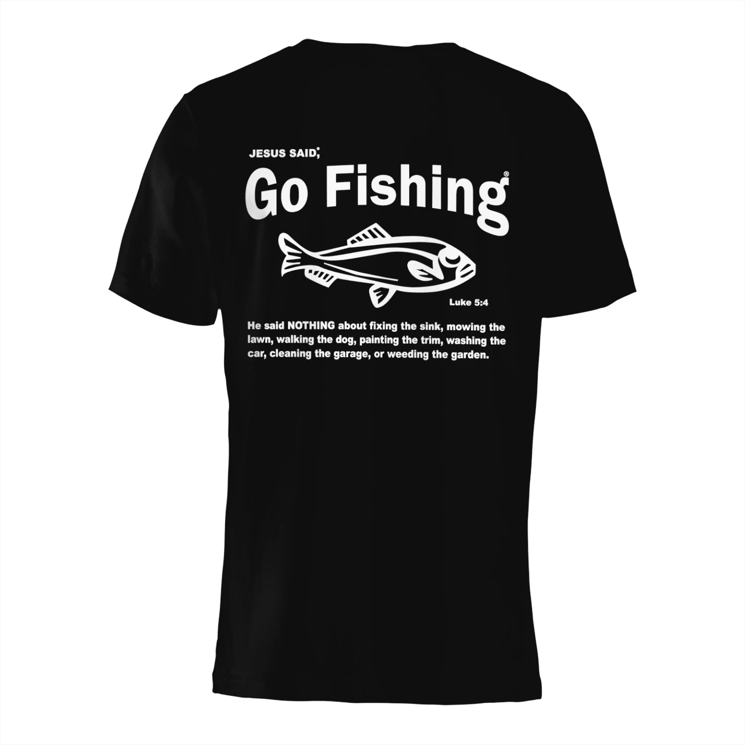 JESUS SAID 0 Fishing Luke 5-4 He said NOTHING about fixing the sink, mowing the lawn, walking the dog, painting the