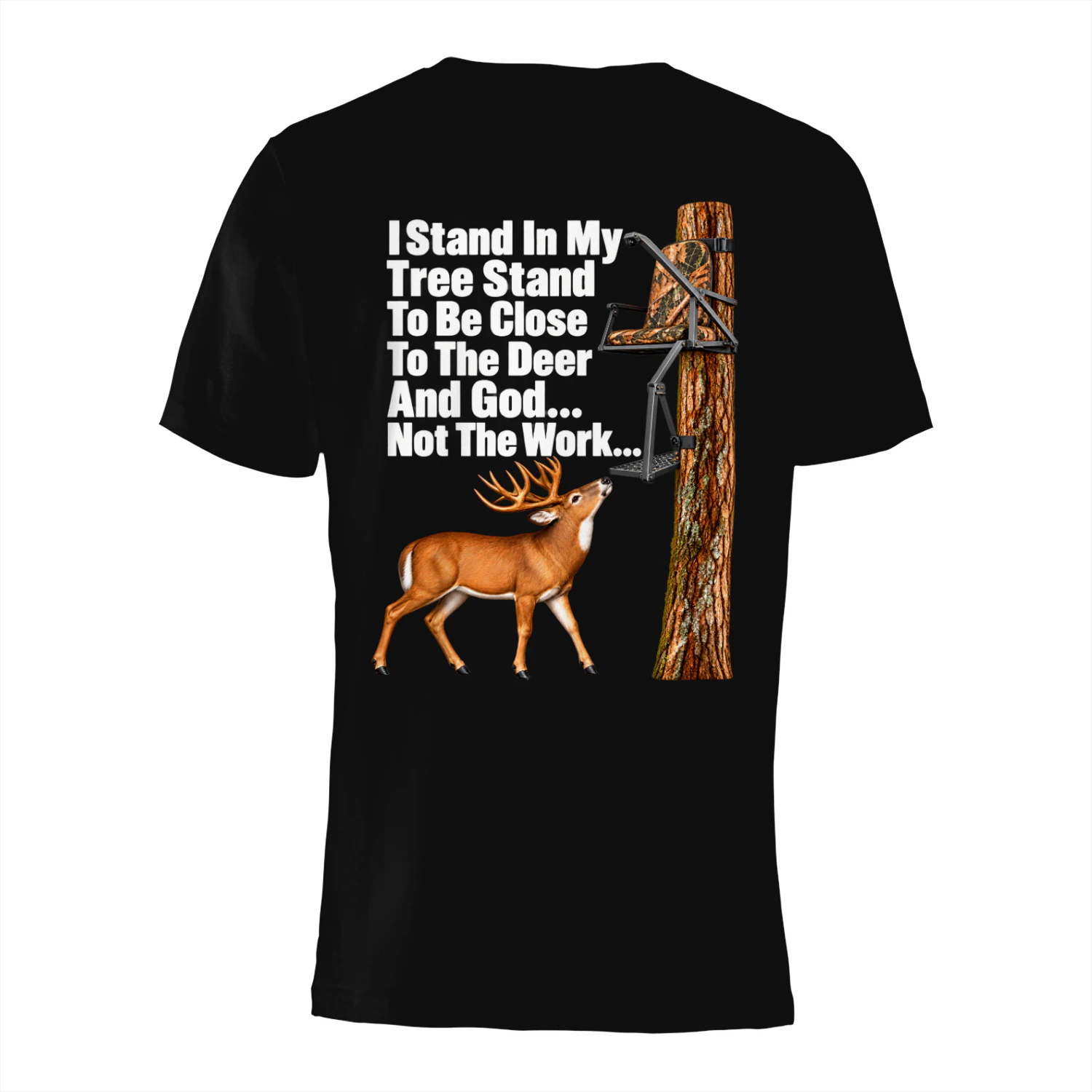 Hunting Tree Stand Deer Hunter T-Shirt Design