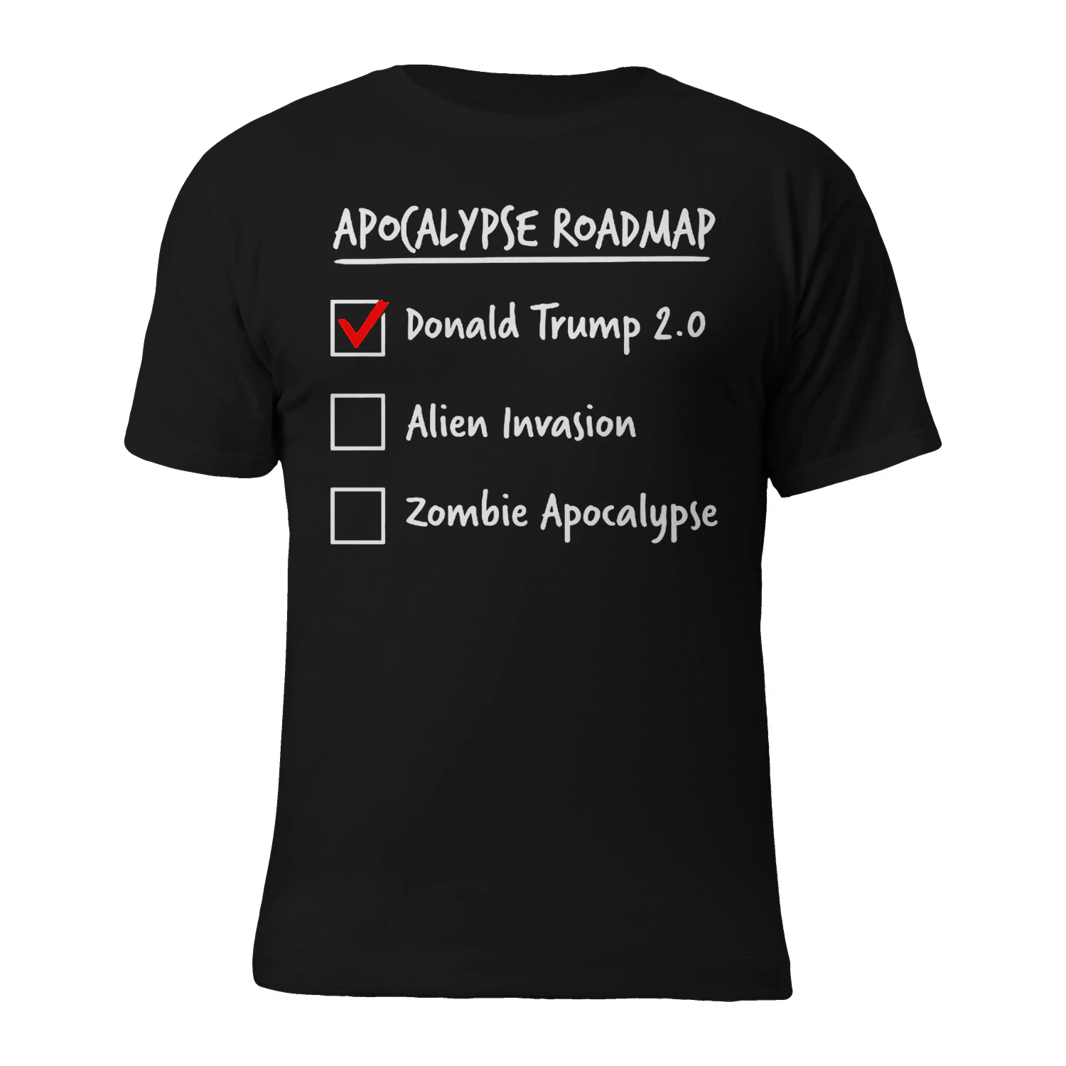 APOCALYPSE ROADMAP Ta Donald Trump 2.0 Alien Invasion Zombie Apocalypse