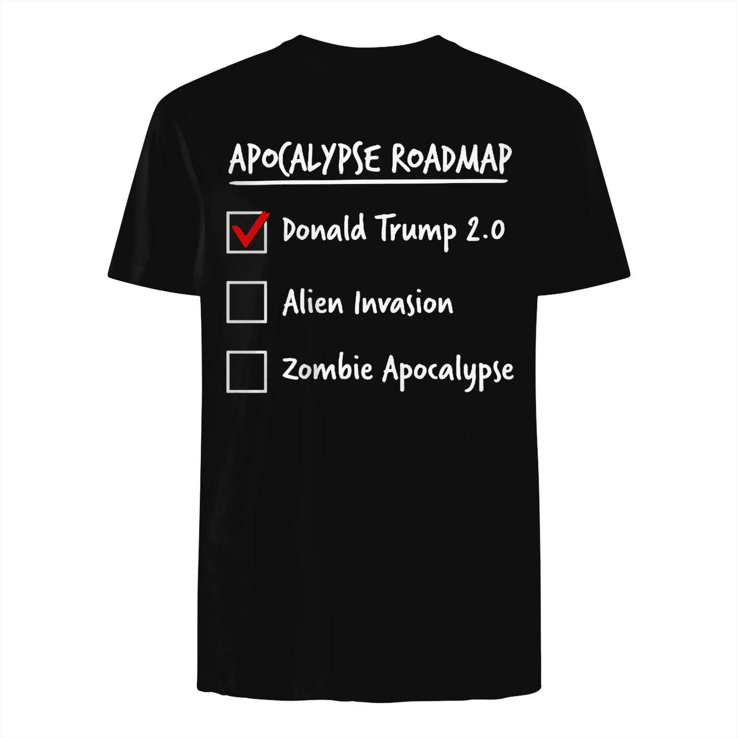 APOCALYPSE ROADMAP Ta Donald Trump 2.0 Alien Invasion Zombie Apocalypse