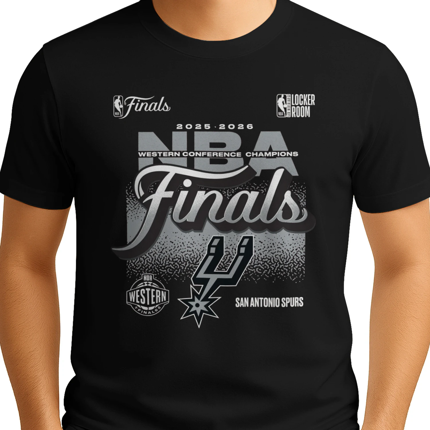 Men's San Antonio Spurs Fanatics Charcoal 2026 NBA Western Conference Champions 
