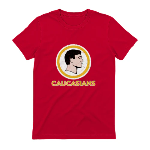 Caucasians Vintage Retro Shirt – Funny Political Parody Graphic Tee