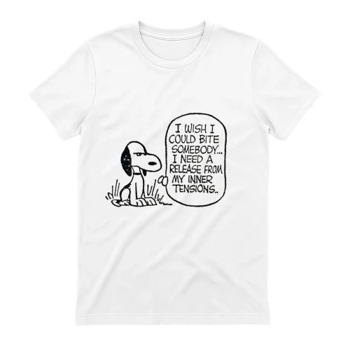 Funny Snoopy Peanuts Comic Strip Black