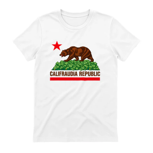 CalifraudIA Republic Funny California Bear T-Shirt | California Parody Shirt