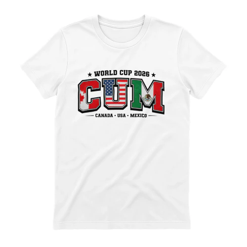 World Cup 2026 CUM Canada USA Mexico Flags T-Shirt