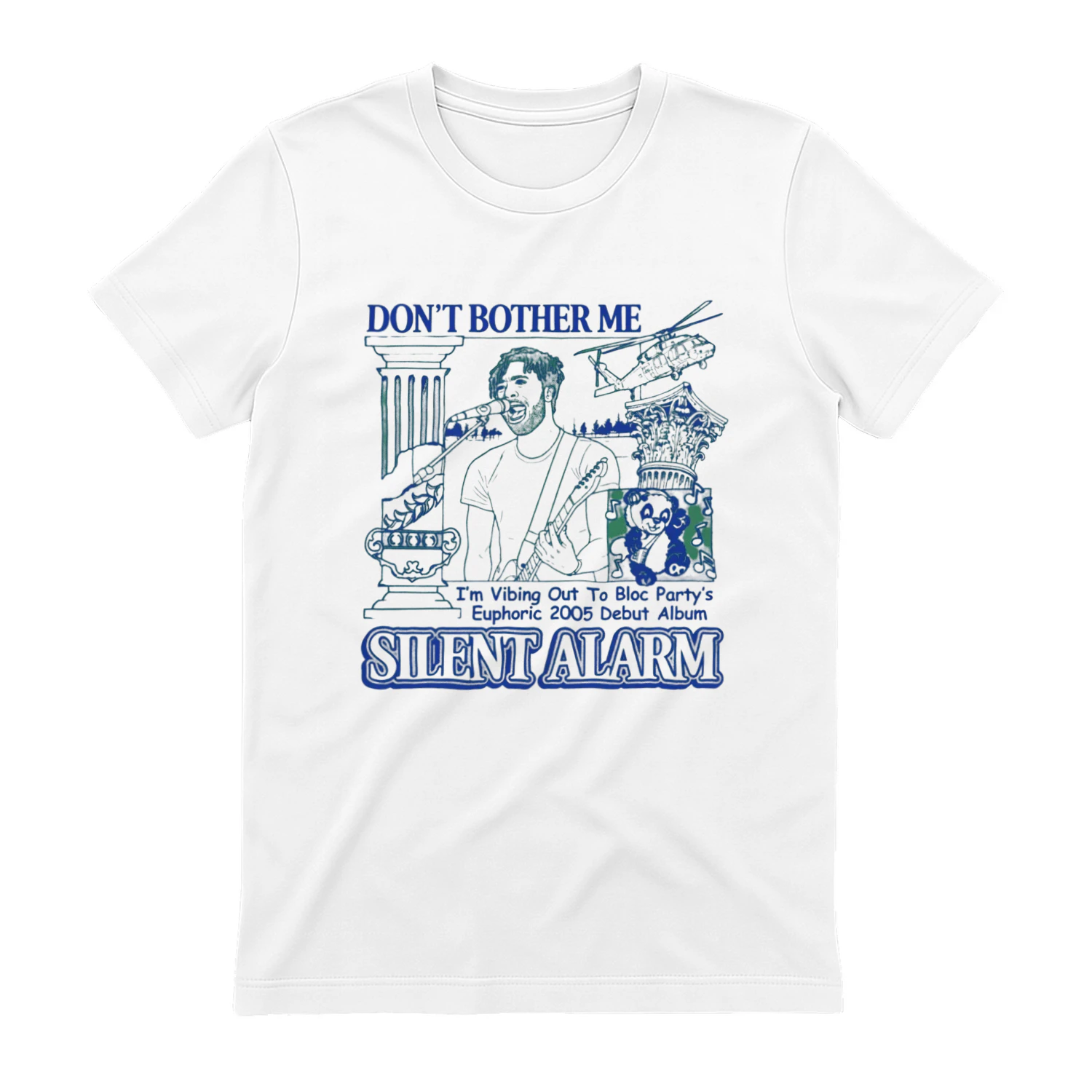 "Silent Alarm Bloc Party T-Shirt | Don't Bother Me Vibing 2005 Indie Rock Album Art | Retro Indie Music Merch"