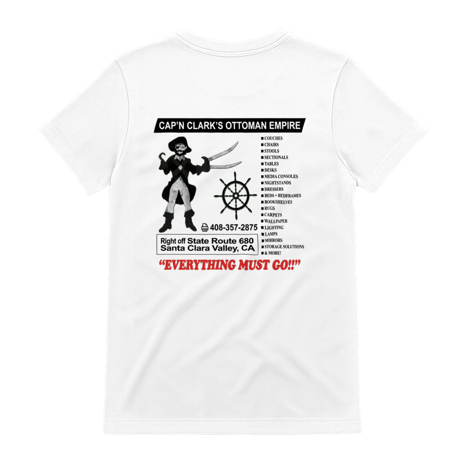 Cap'n Clark's Ottoman Empire Vintage T-Shirt | Funny Ship Wheel Graphic Tee