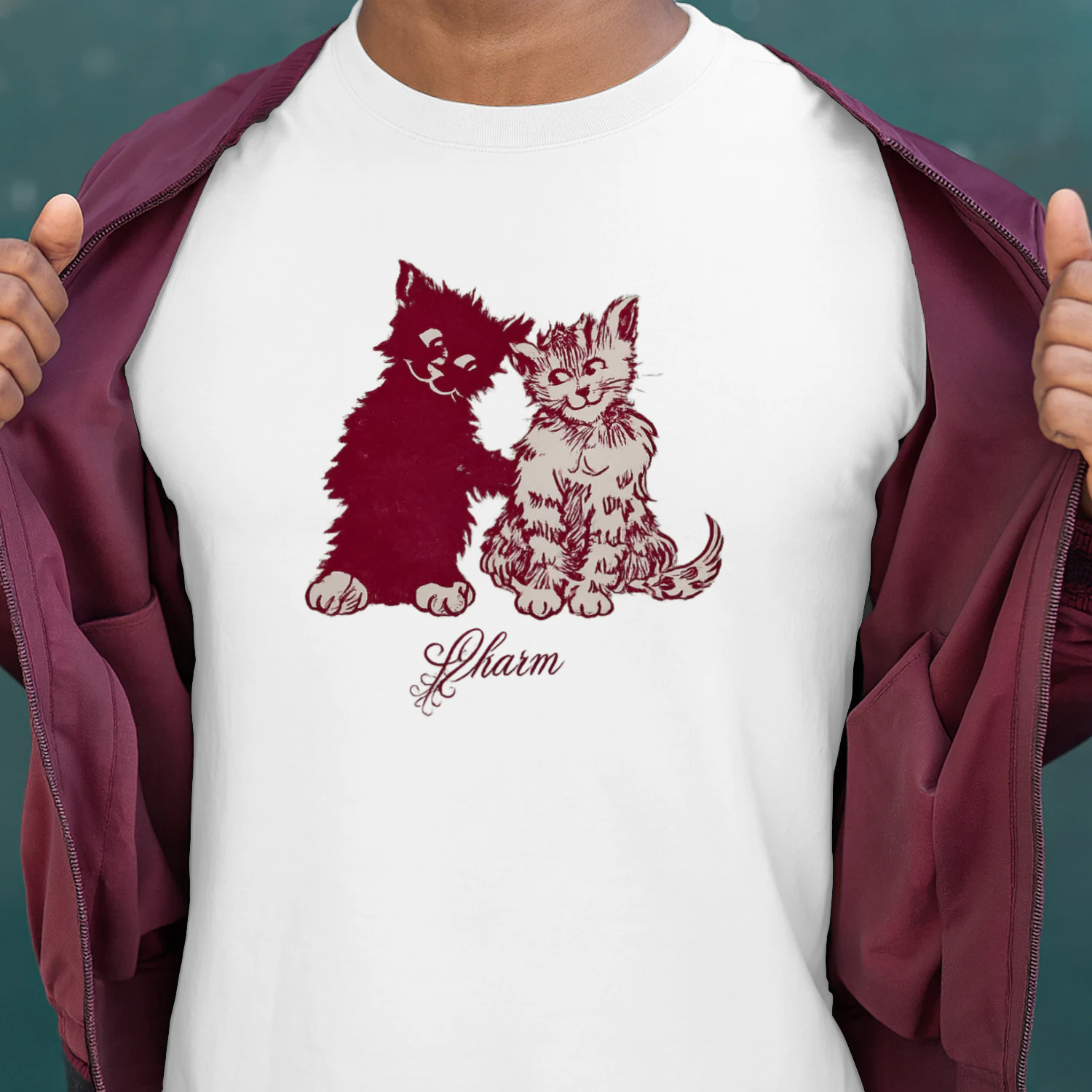 Cute Kittens Charm Vintage Cat Lover T-Shirt
