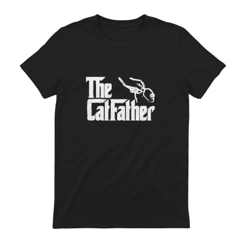 The CatFather Funny Cat Groomer Shirt – Cat Lover Barber Tee – Grooming Scissors Graphic T-Shirt Gift