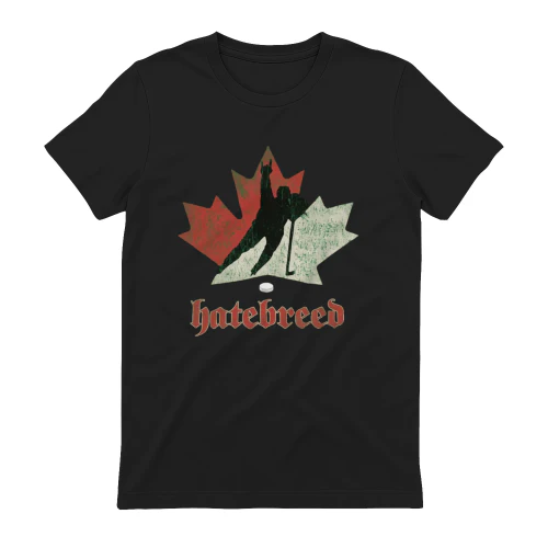 Hatebreed Canadian Maple Leaf Hockey Player Vintage T-Shirt