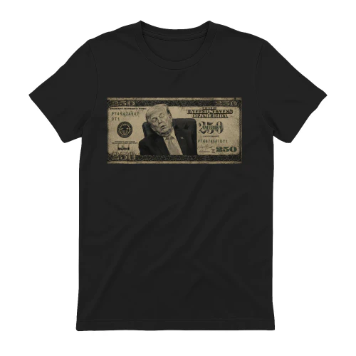 Funny Sleeping Trump 250 Dollar Bill Vintage Political Humor T-Shirt