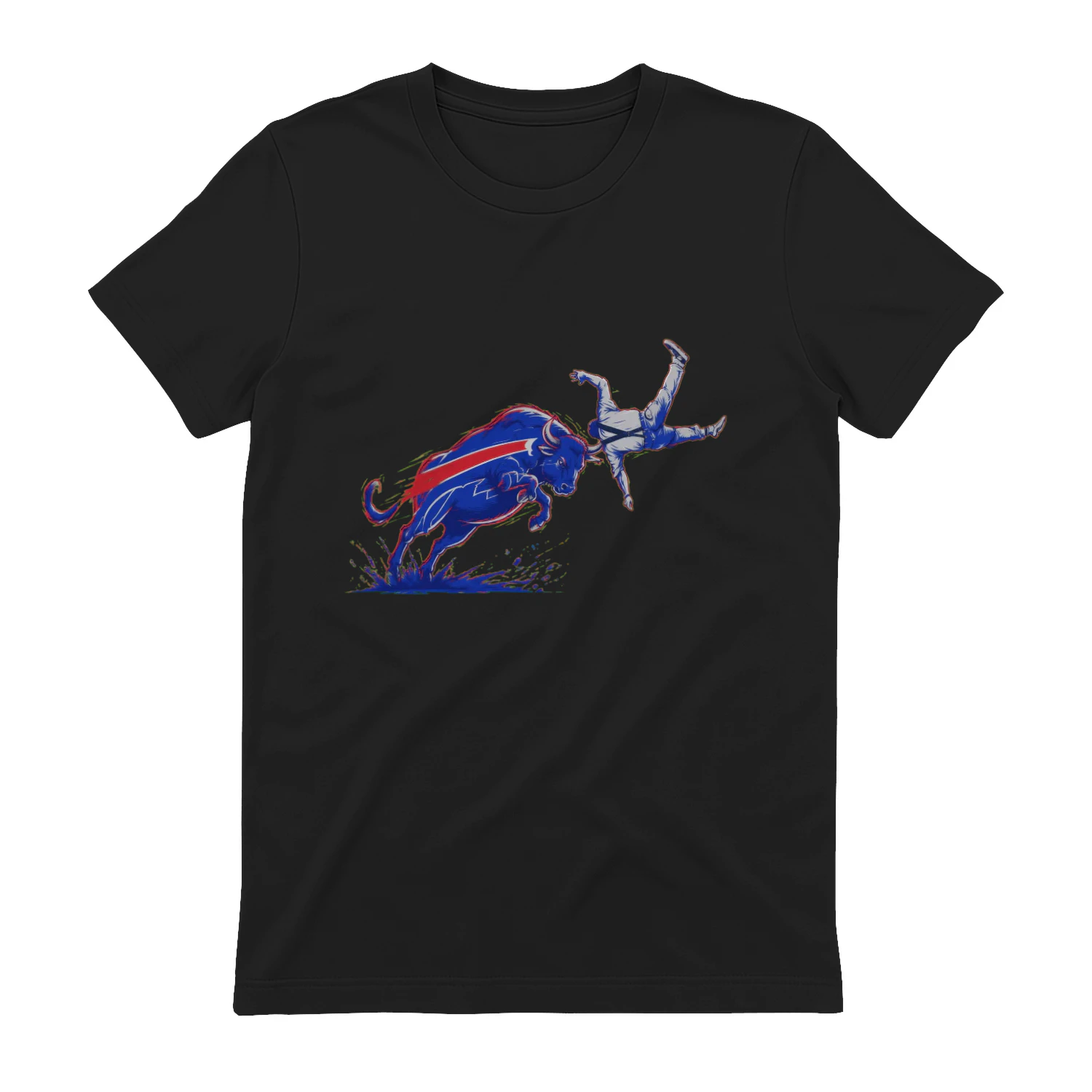 Buffalo Bills Charging Bull T-Shirt, Football Fan Graphic Tee, Buffalo Mafia Shirt, Game Day Apparel, Sports Lover Gift, Vintage Style Tee