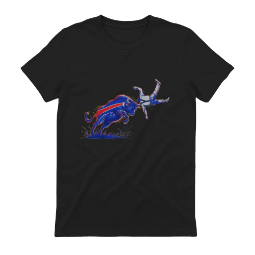 Buffalo Bills Charging Bull T-Shirt, Football Fan Graphic Tee, Buffalo Mafia Shirt, Game Day Apparel, Sports Lover Gift, Vintage Style Tee